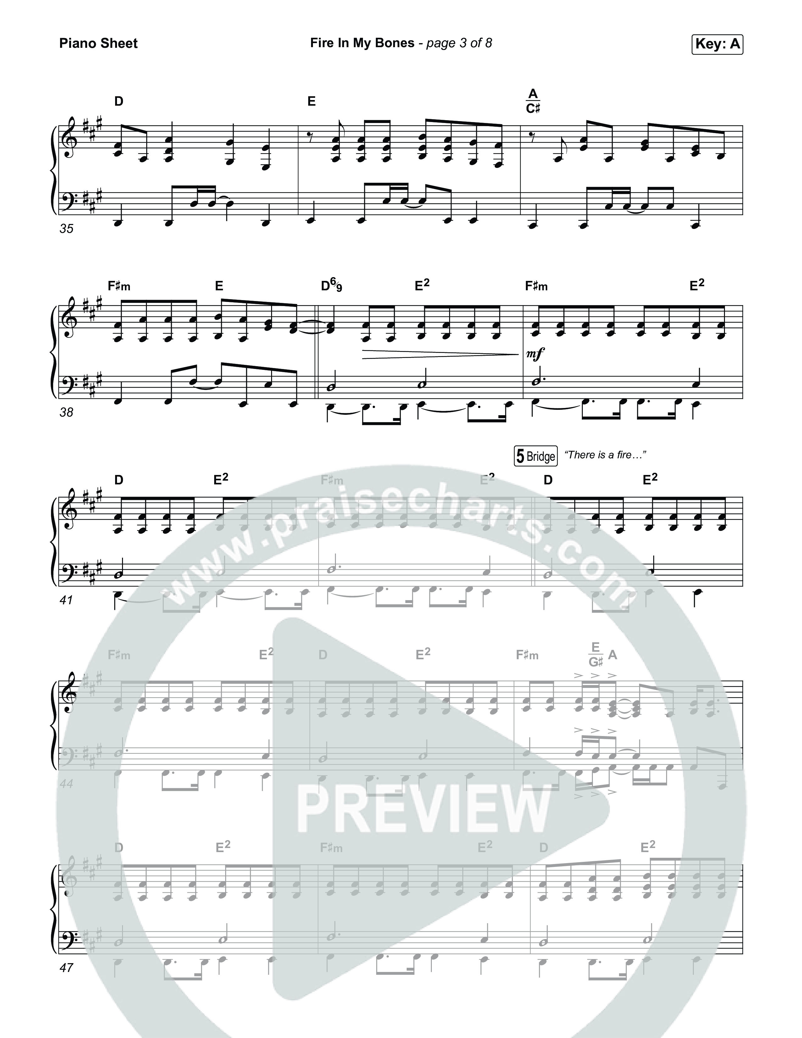 Fire In My Bones Piano Sheet (Tiffany Hudson)