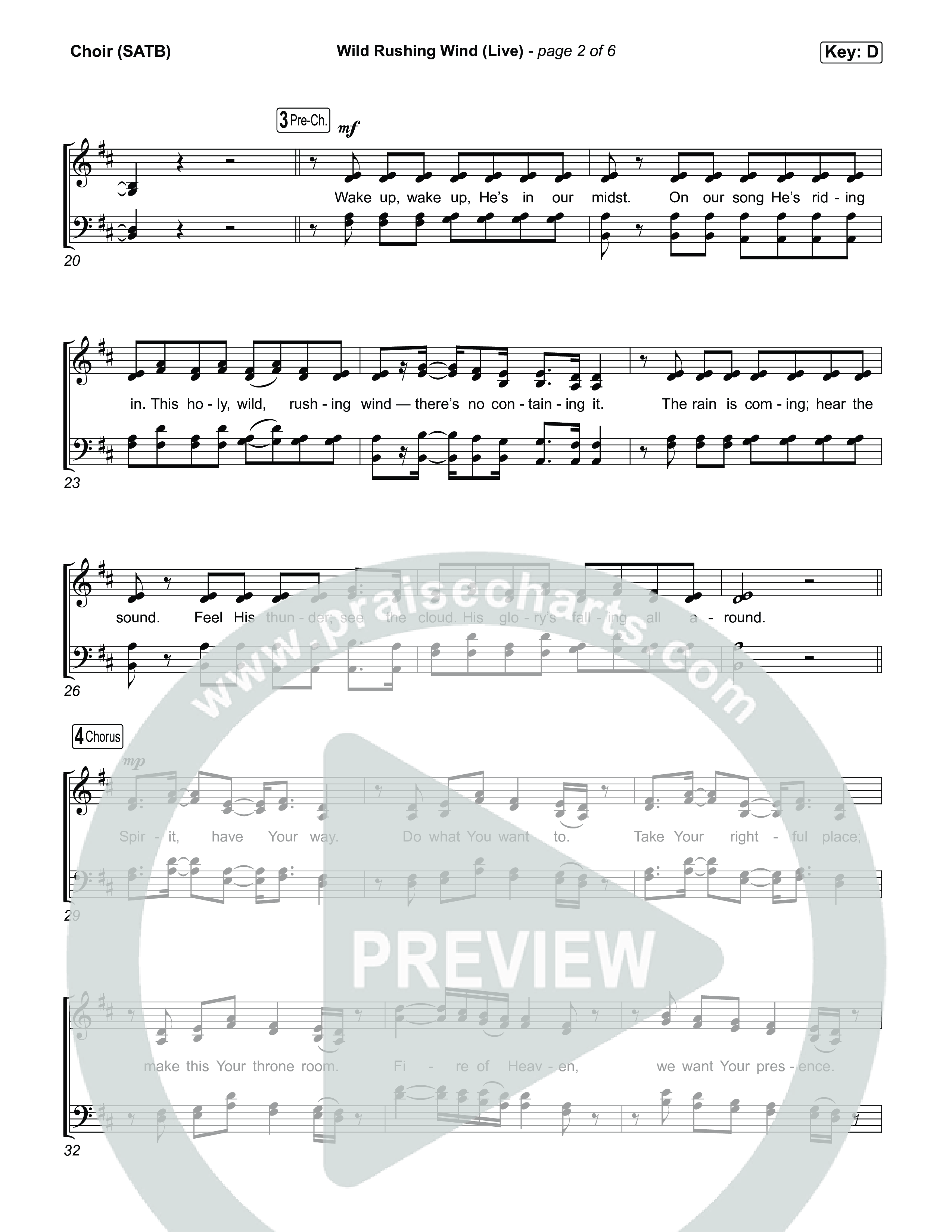 Wild Rushing Wind Choir Sheet (SATB) (SEU Worship)