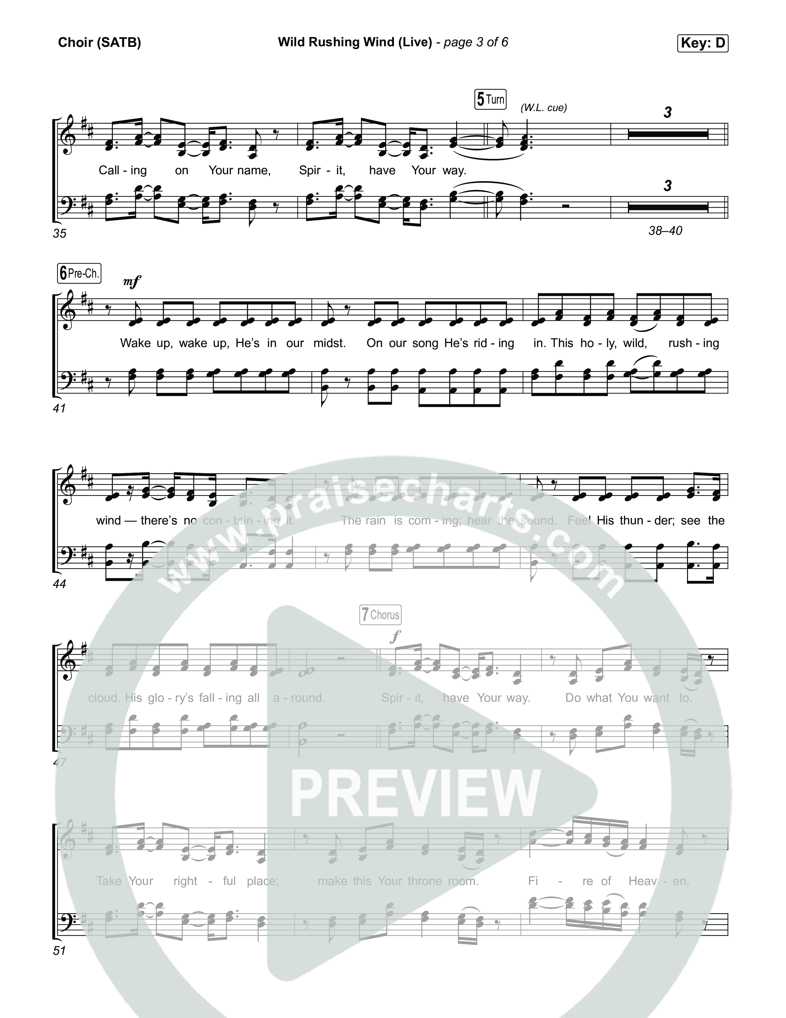 Wild Rushing Wind Choir Sheet (SATB) (SEU Worship)