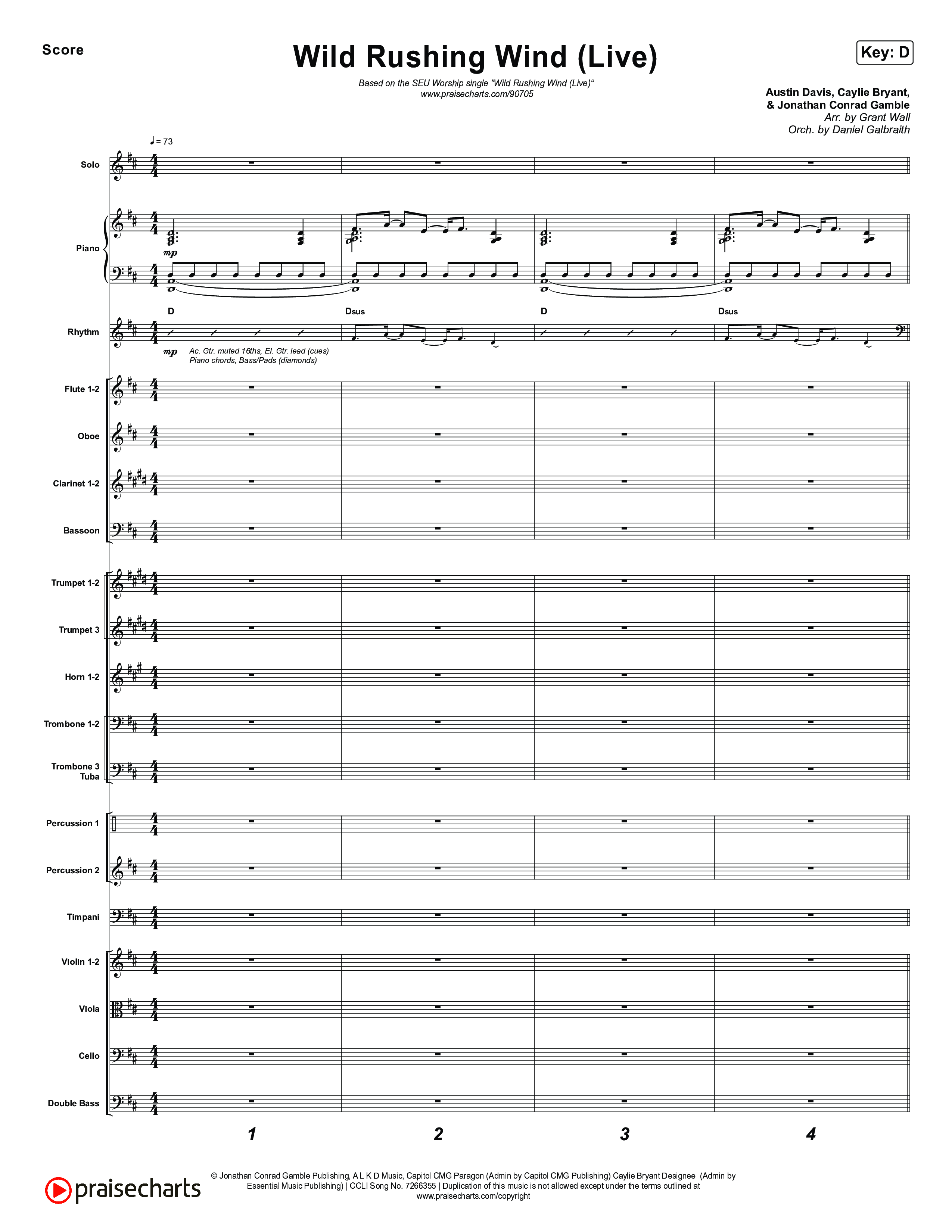 Wild Rushing Wind (Live) Orchestration (SEU Worship)