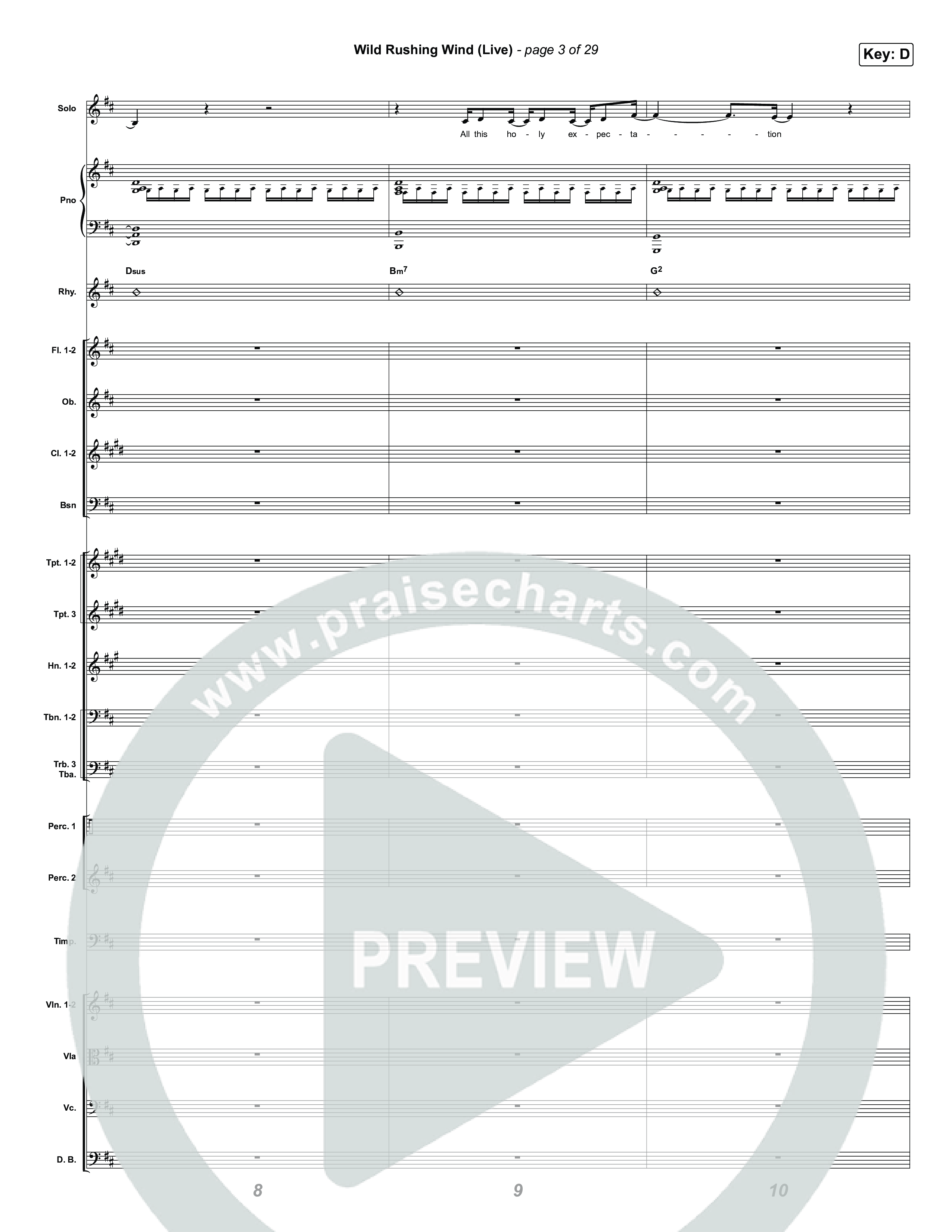 Wild Rushing Wind (Live) Orchestration (SEU Worship)