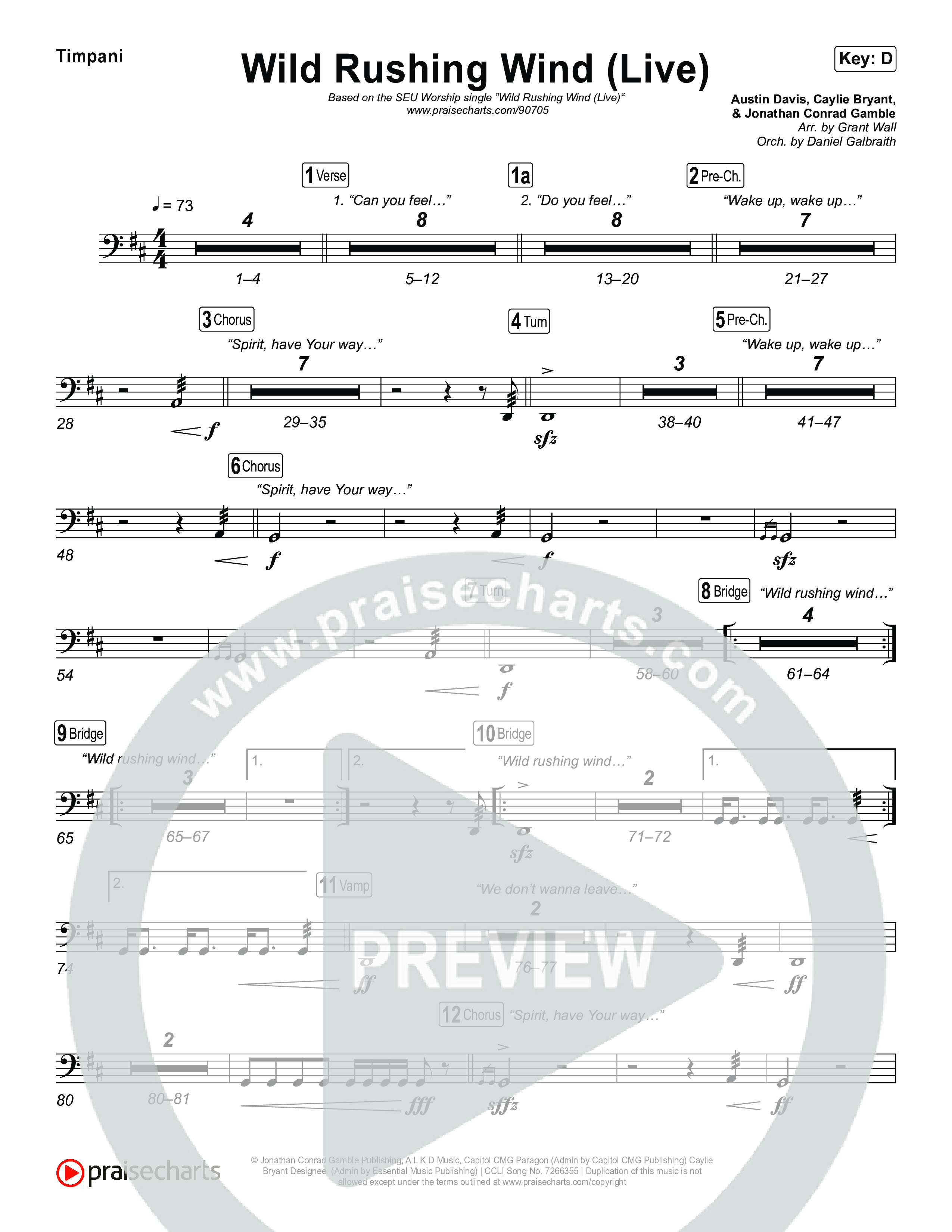 Wild Rushing Wind (Live) Timpani (SEU Worship)