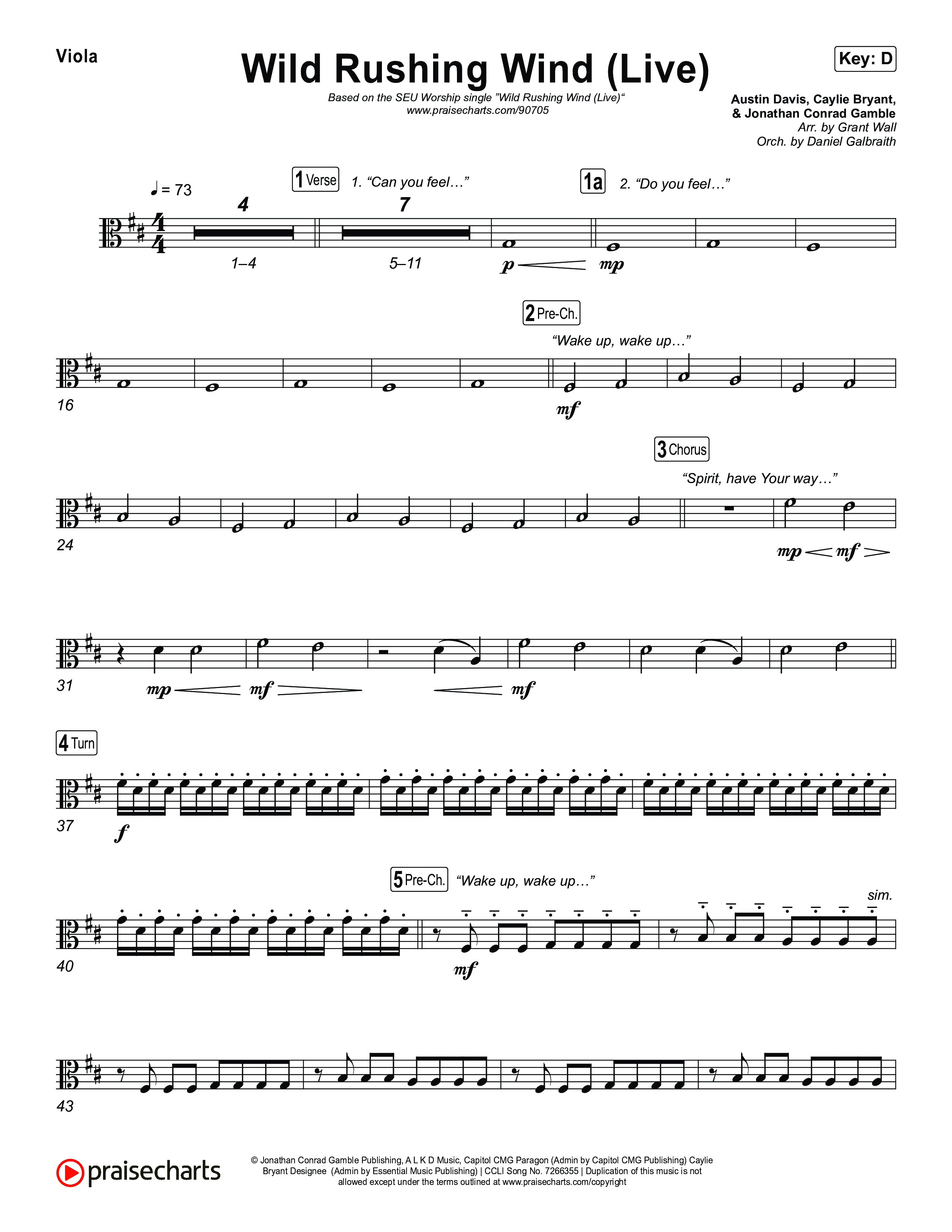 Wild Rushing Wind (Live) Viola (SEU Worship)