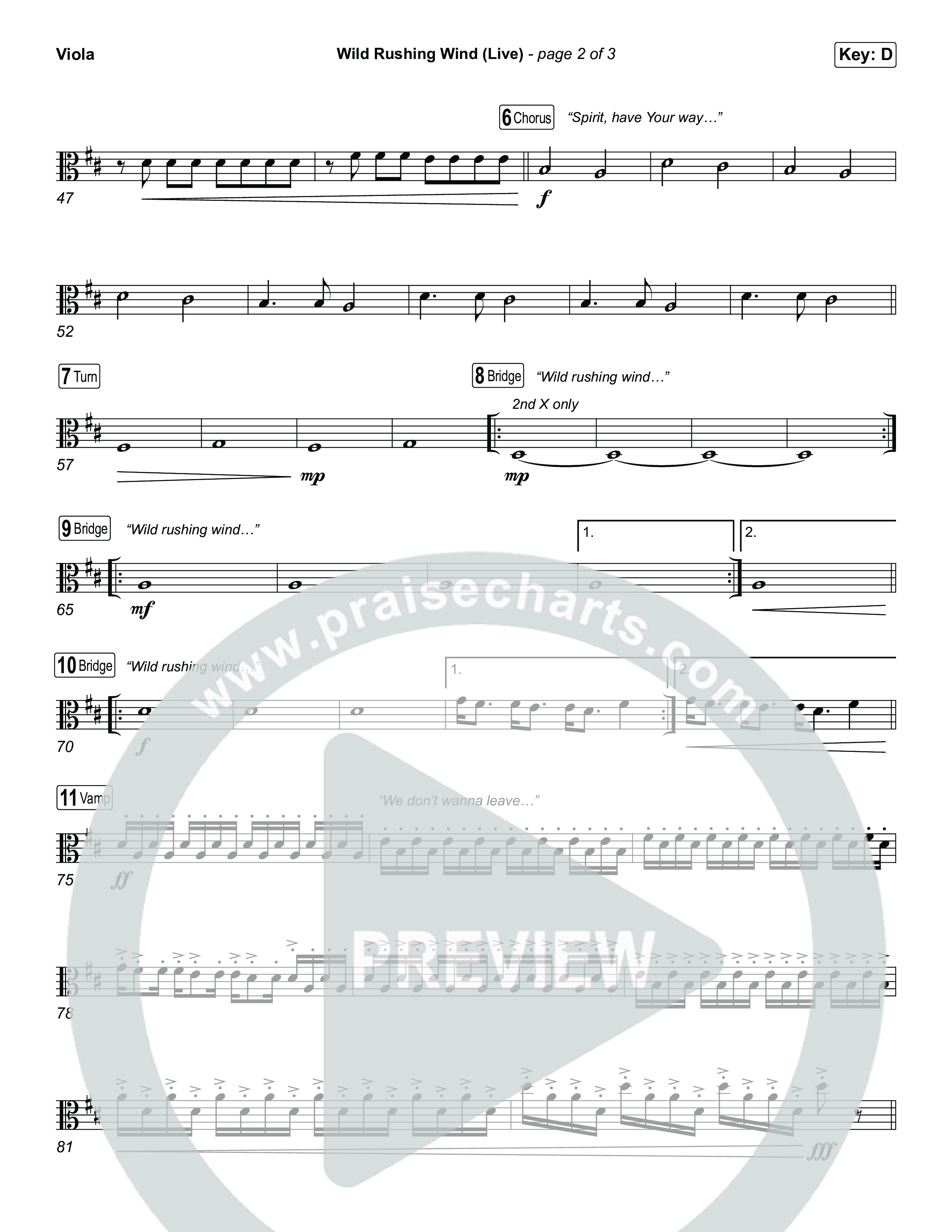 Wild Rushing Wind (Live) Viola (SEU Worship)