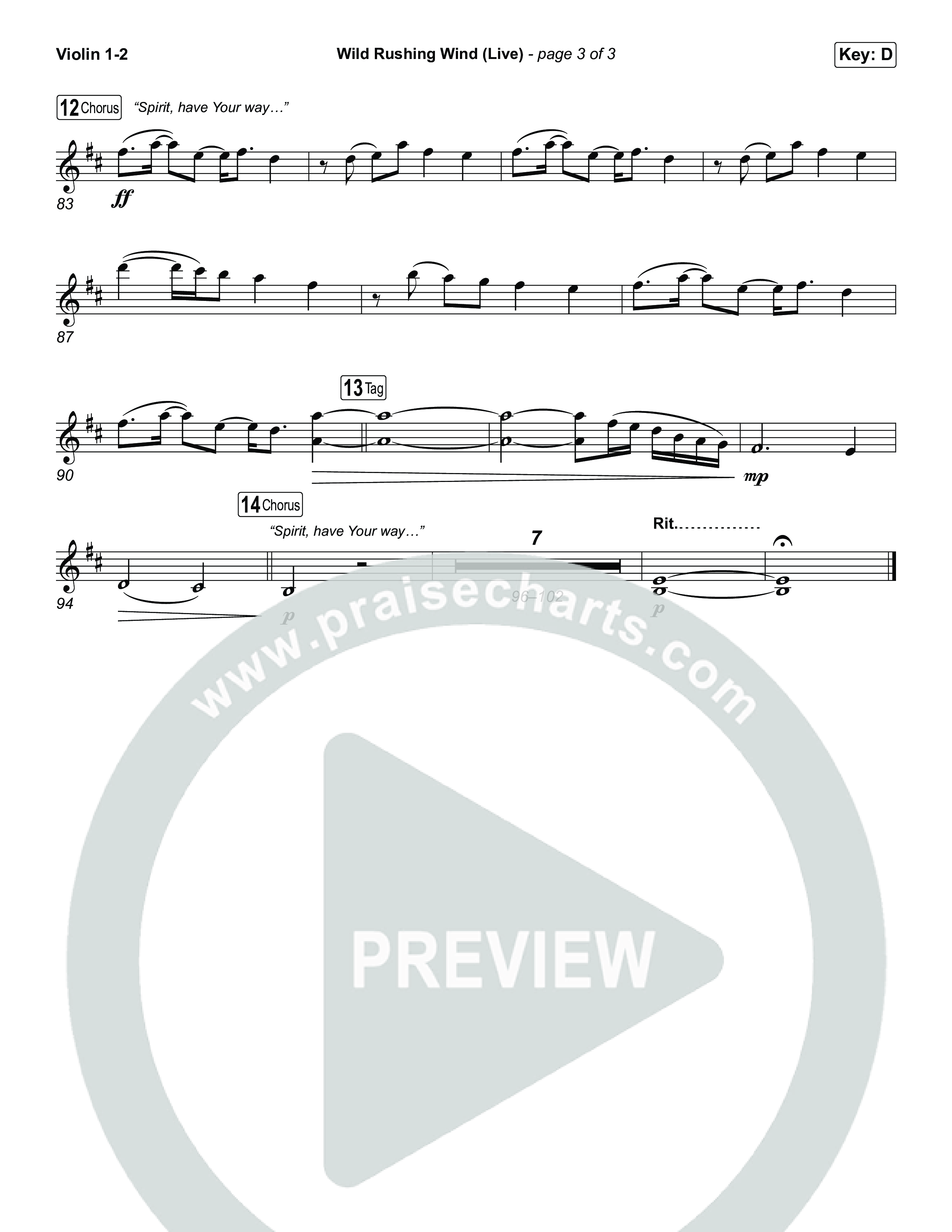 Wild Rushing Wind (Live) String Pack (SEU Worship)