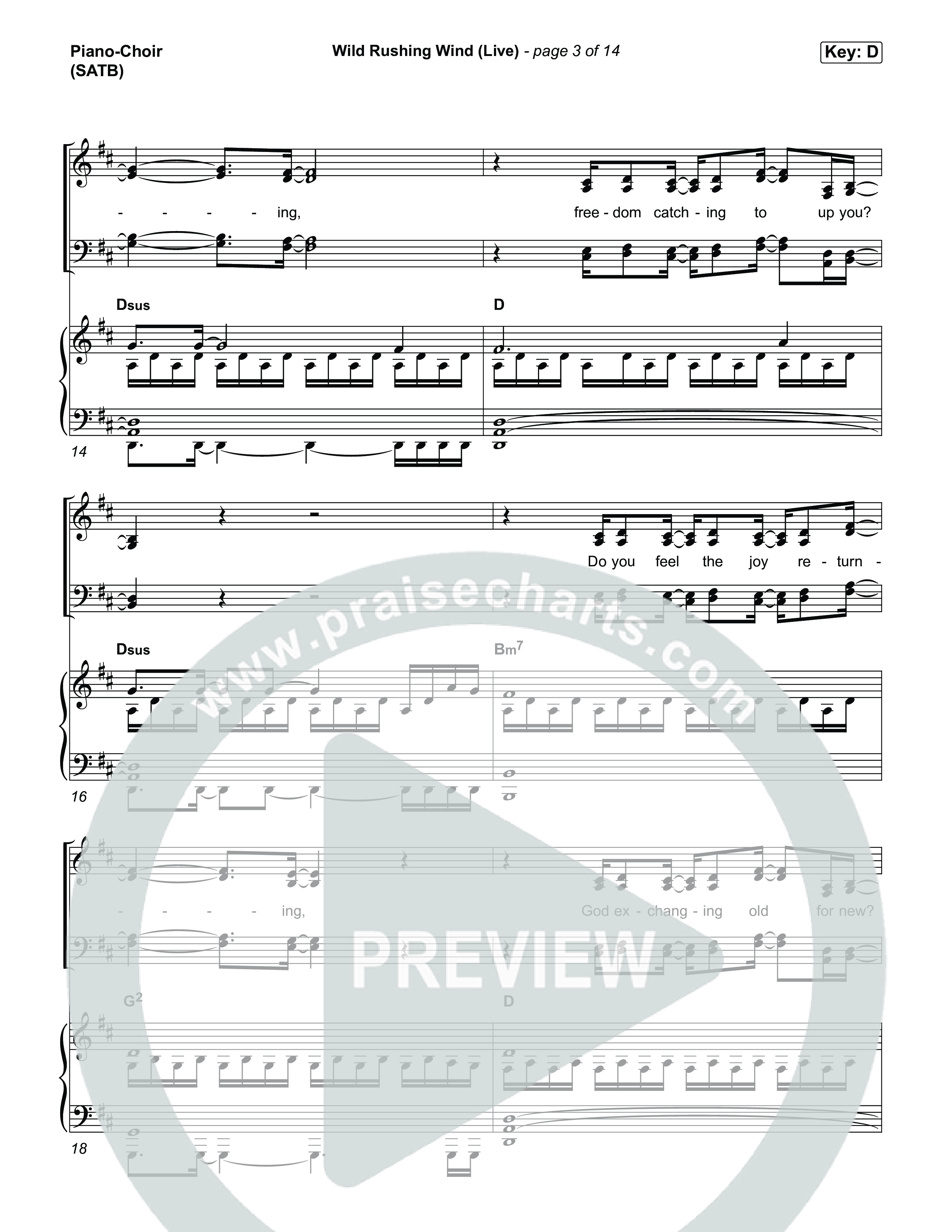 Wild Rushing Wind Piano/Vocal Pack (SEU Worship)