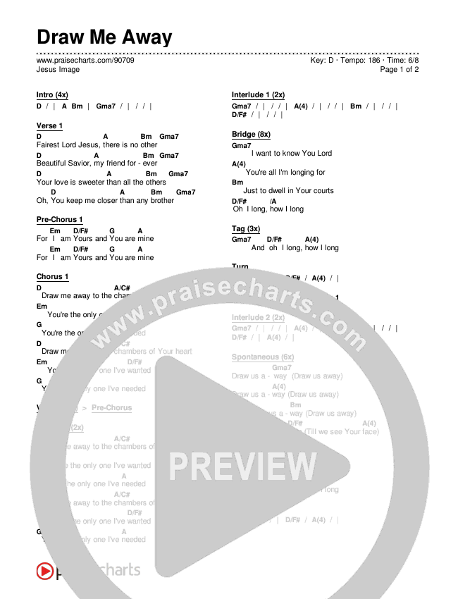 Draw Me Away Chords & Lyrics (Jesus Image)