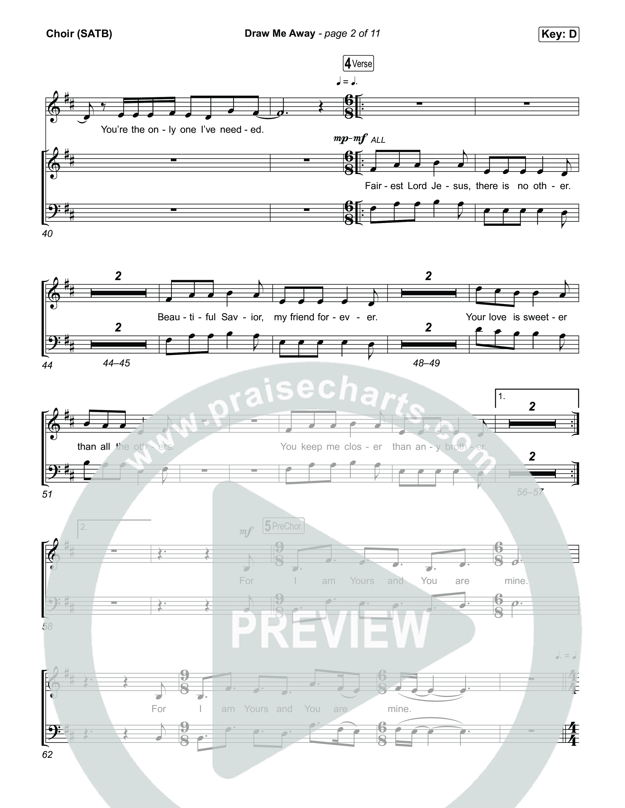 Draw Me Away Choir Sheet (SATB) (Jesus Image)