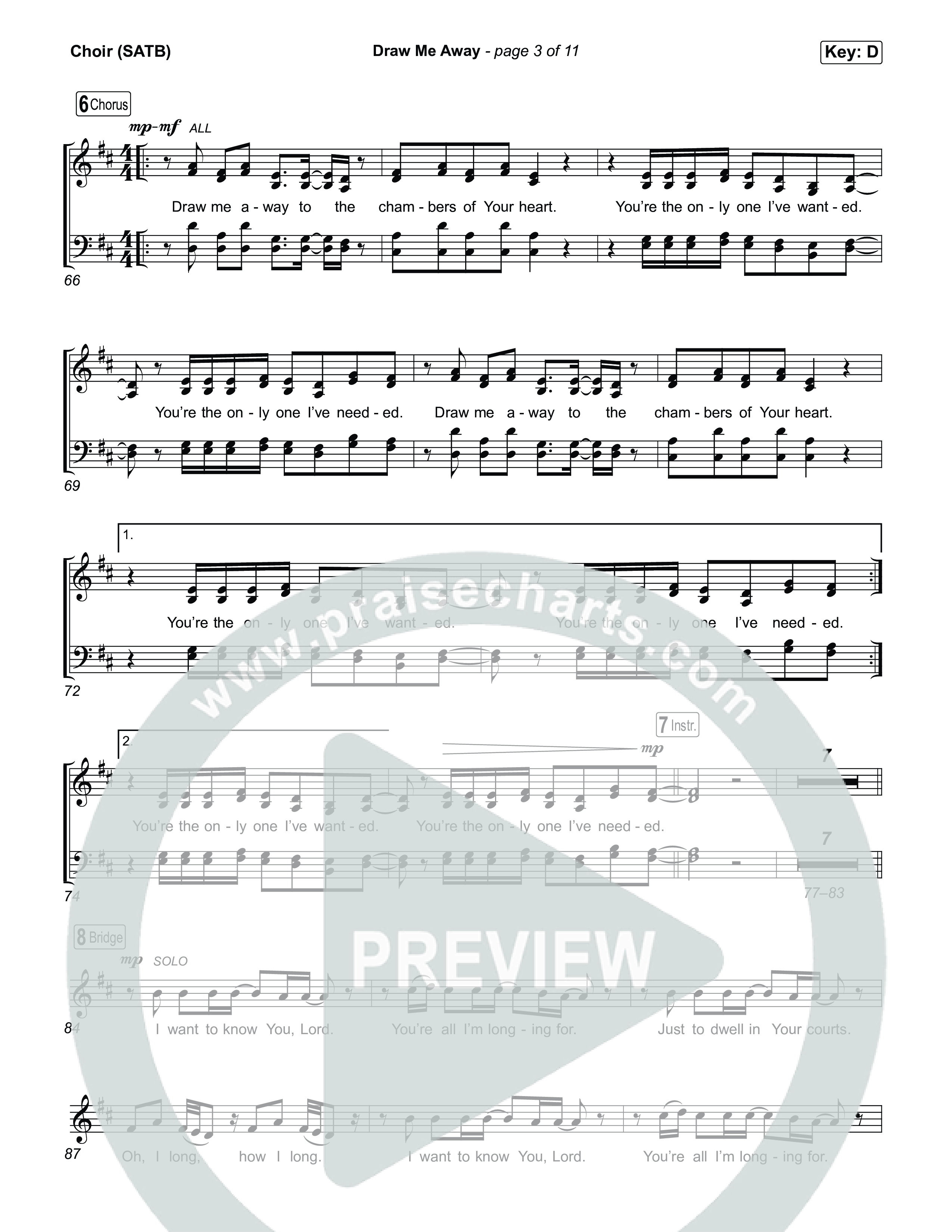 Draw Me Away Choir Sheet (SATB) (Jesus Image)