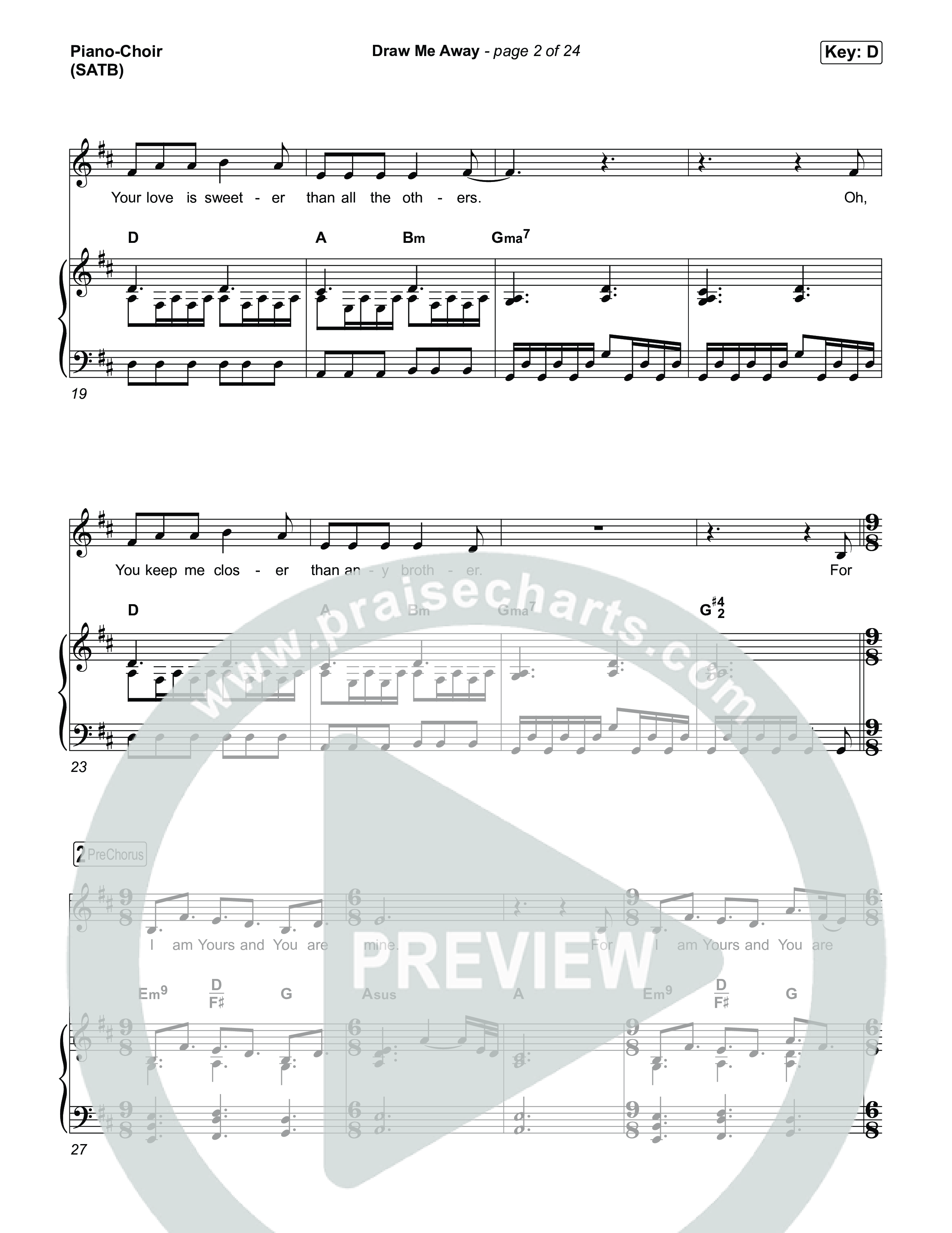 Draw Me Away Piano/Vocal (SATB) (Jesus Image)