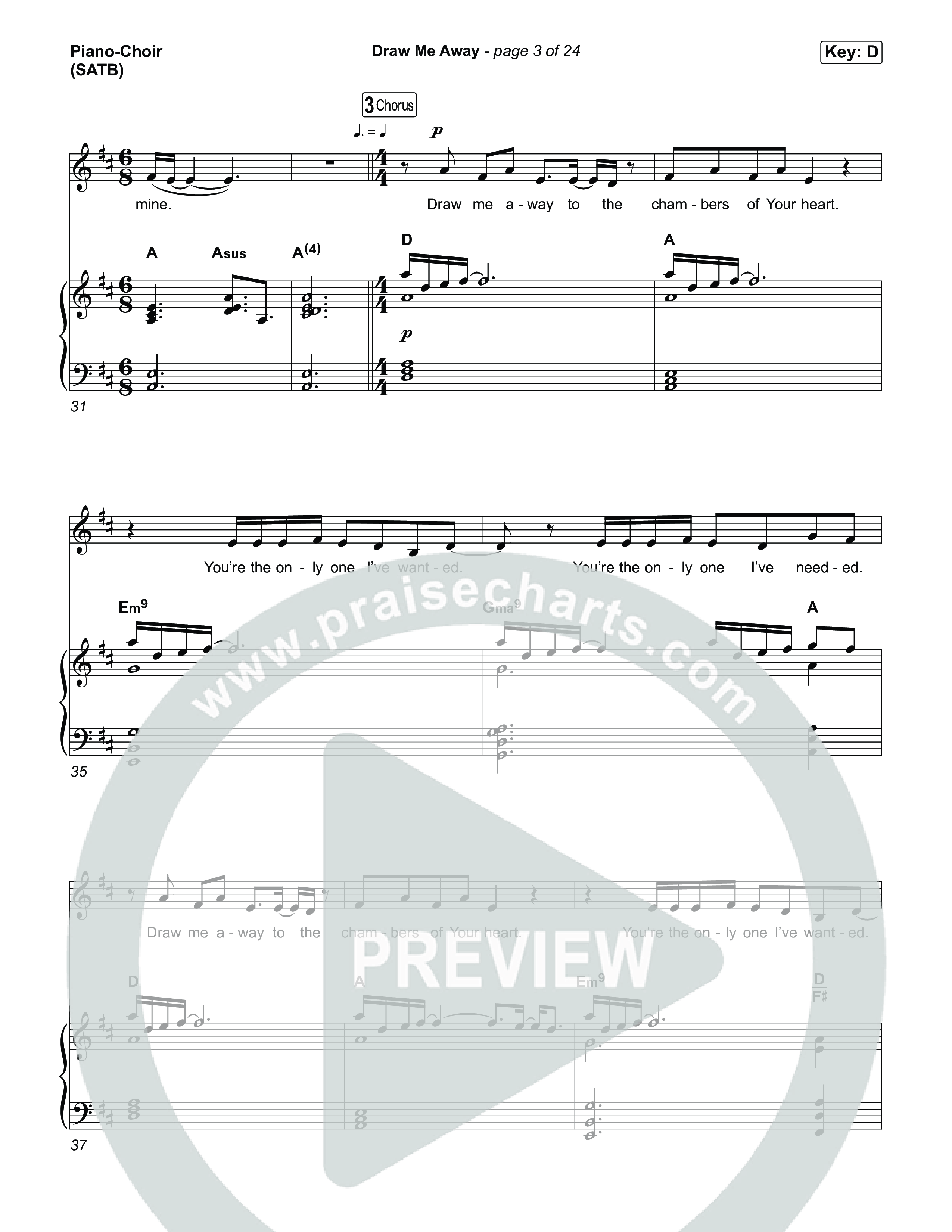 Draw Me Away Piano/Vocal (SATB) (Jesus Image)