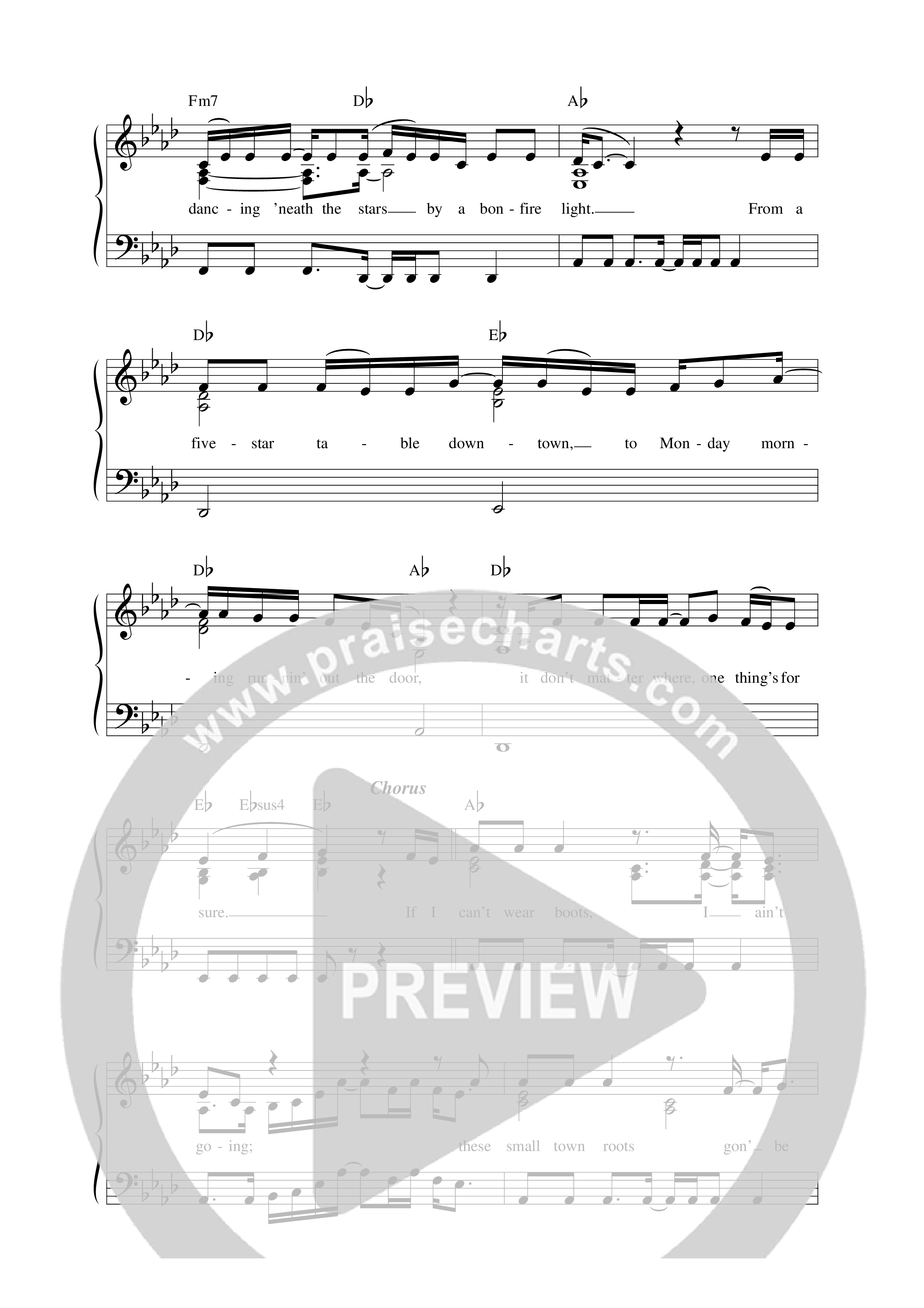 If I Can't Wear Boots Lead Sheet Melody (Holly Brand)