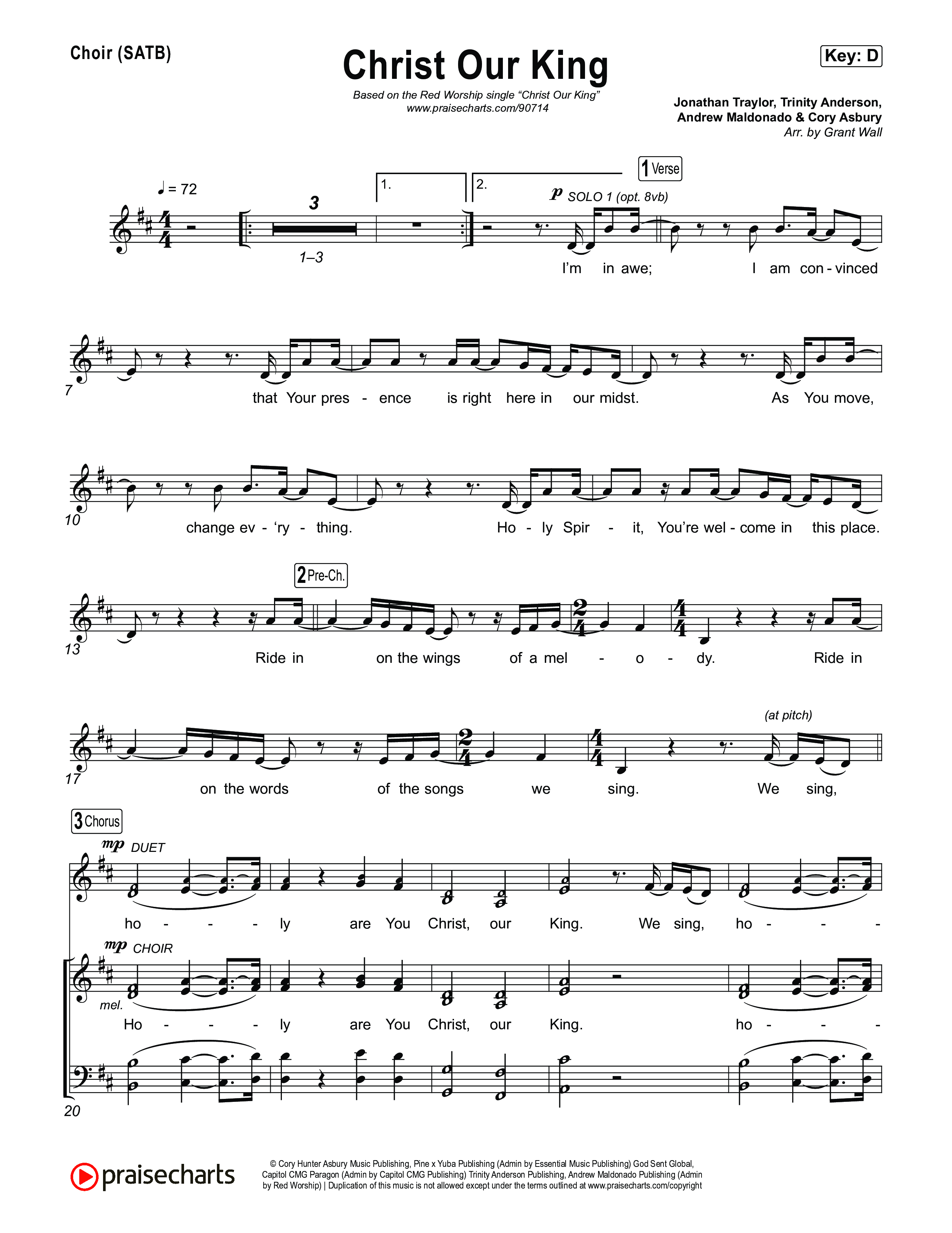 Christ Our King Choir Sheet (SATB) (Red Worship)