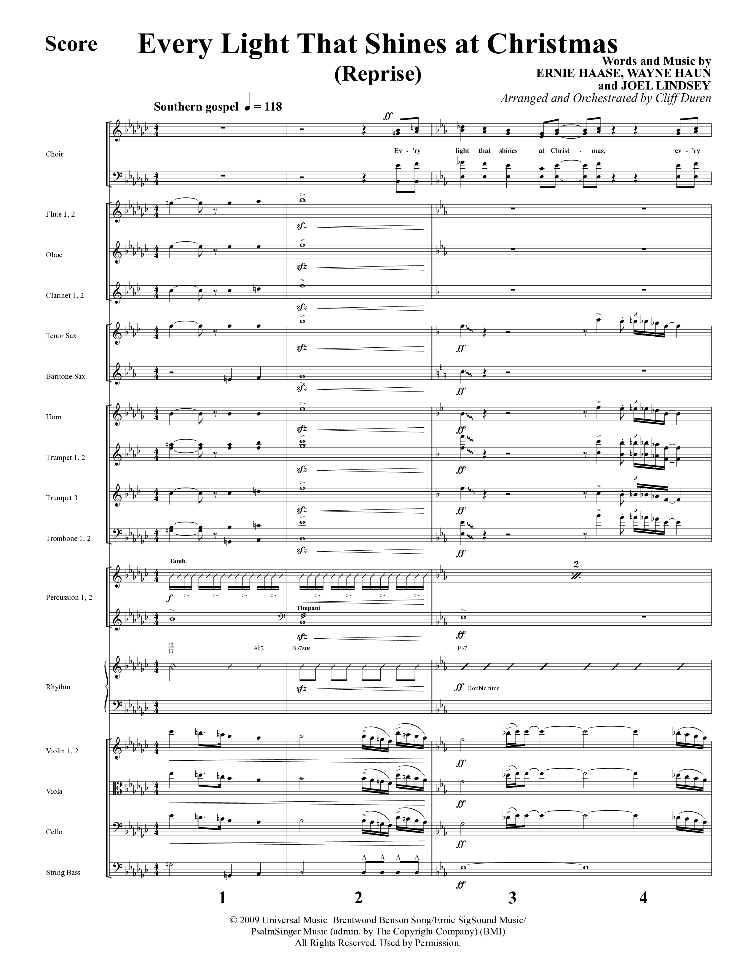 The Star Still Shines (10 Song Choral Collection) Song 10 (Orchestration) (Arr. Cliff Duren)