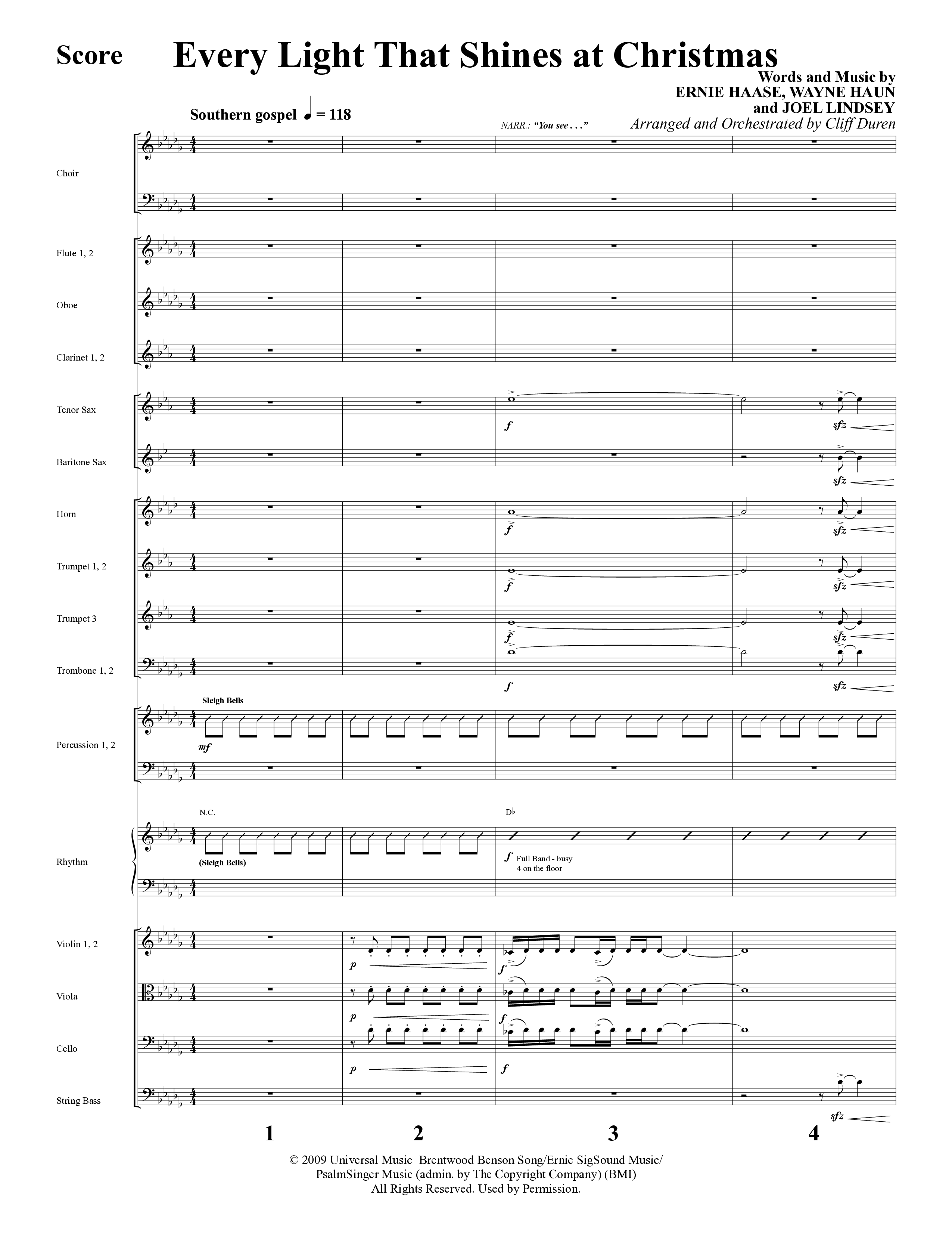 The Star Still Shines (10 Song Choral Collection) Song 2 (Orchestration) (Arr. Cliff Duren)