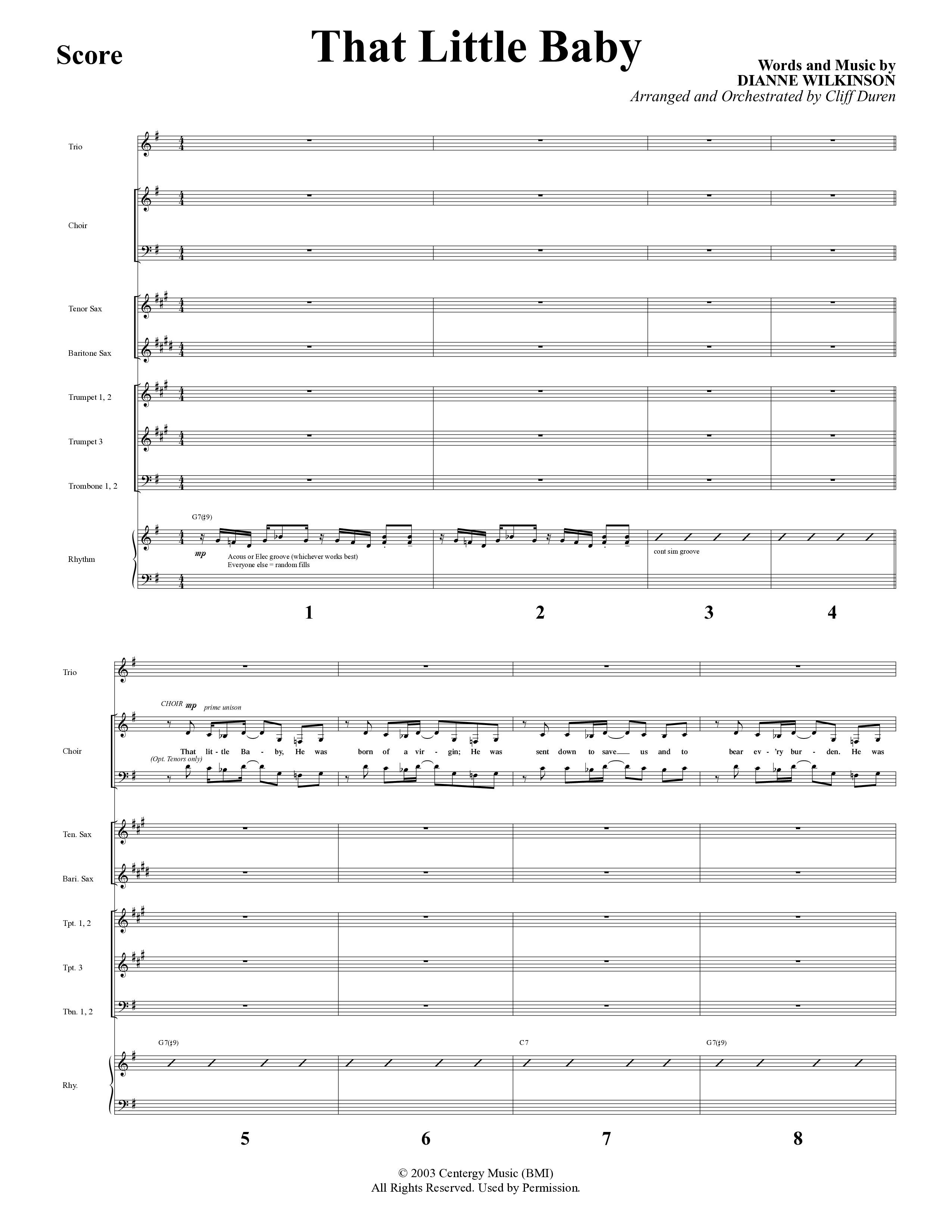 The Star Still Shines (10 Song Choral Collection) Song 5 (Orchestration) (Arr. Cliff Duren)