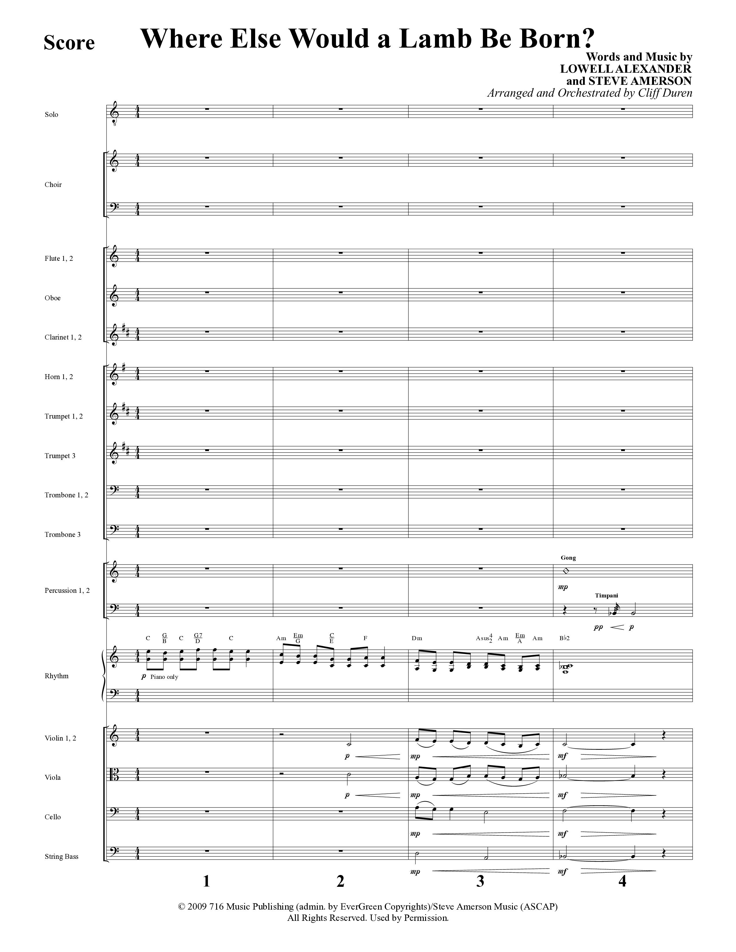 The Star Still Shines (10 Song Choral Collection) Song 7 (Orchestration) (Arr. Cliff Duren)