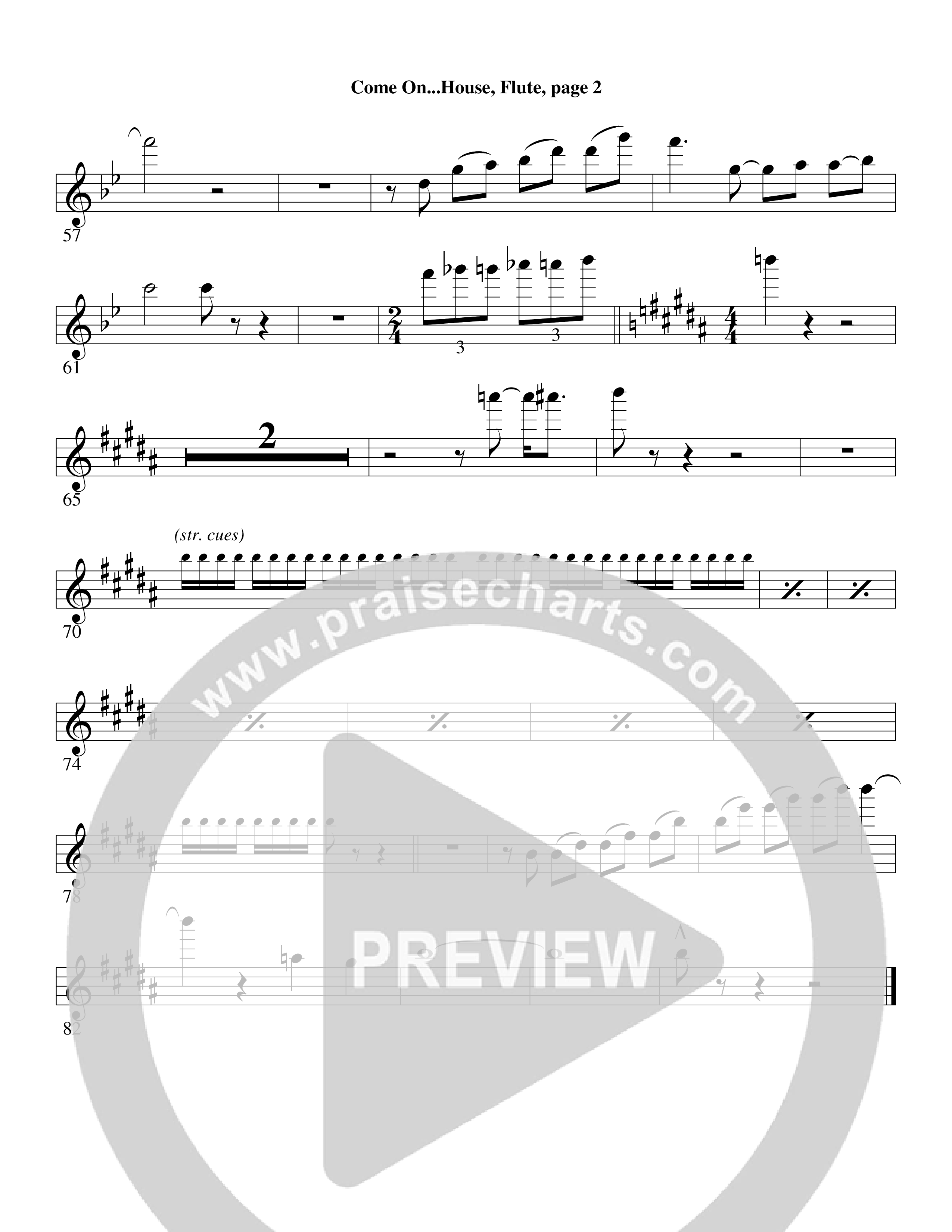 Come On into the House (Choral Anthem SATB) Flute (Word Music Choral / Arr. David Clydesdale)