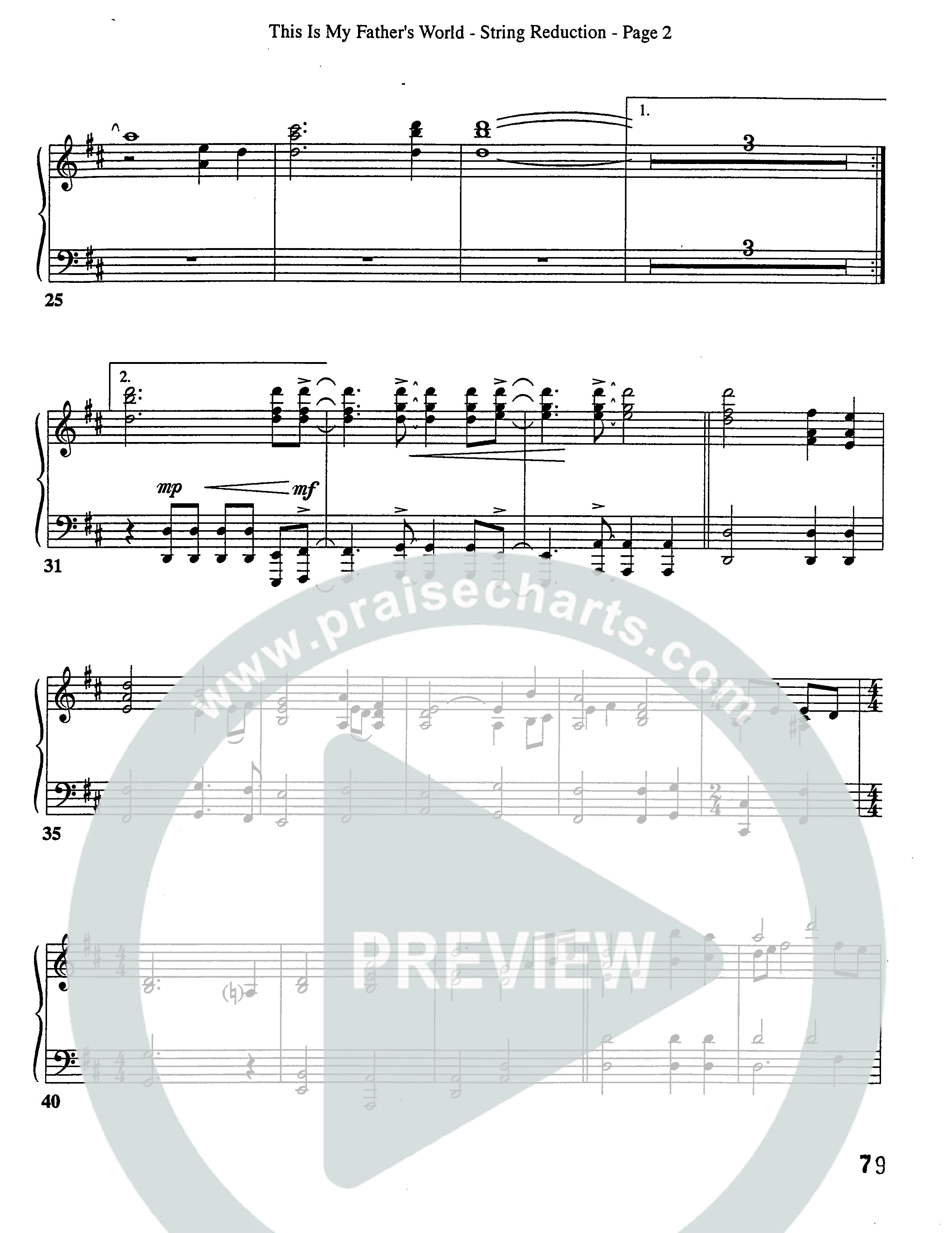 This Is My Father's World (Choral Anthem SATB) String Reduction (Word Music Choral / Orch. Lee Poquette)