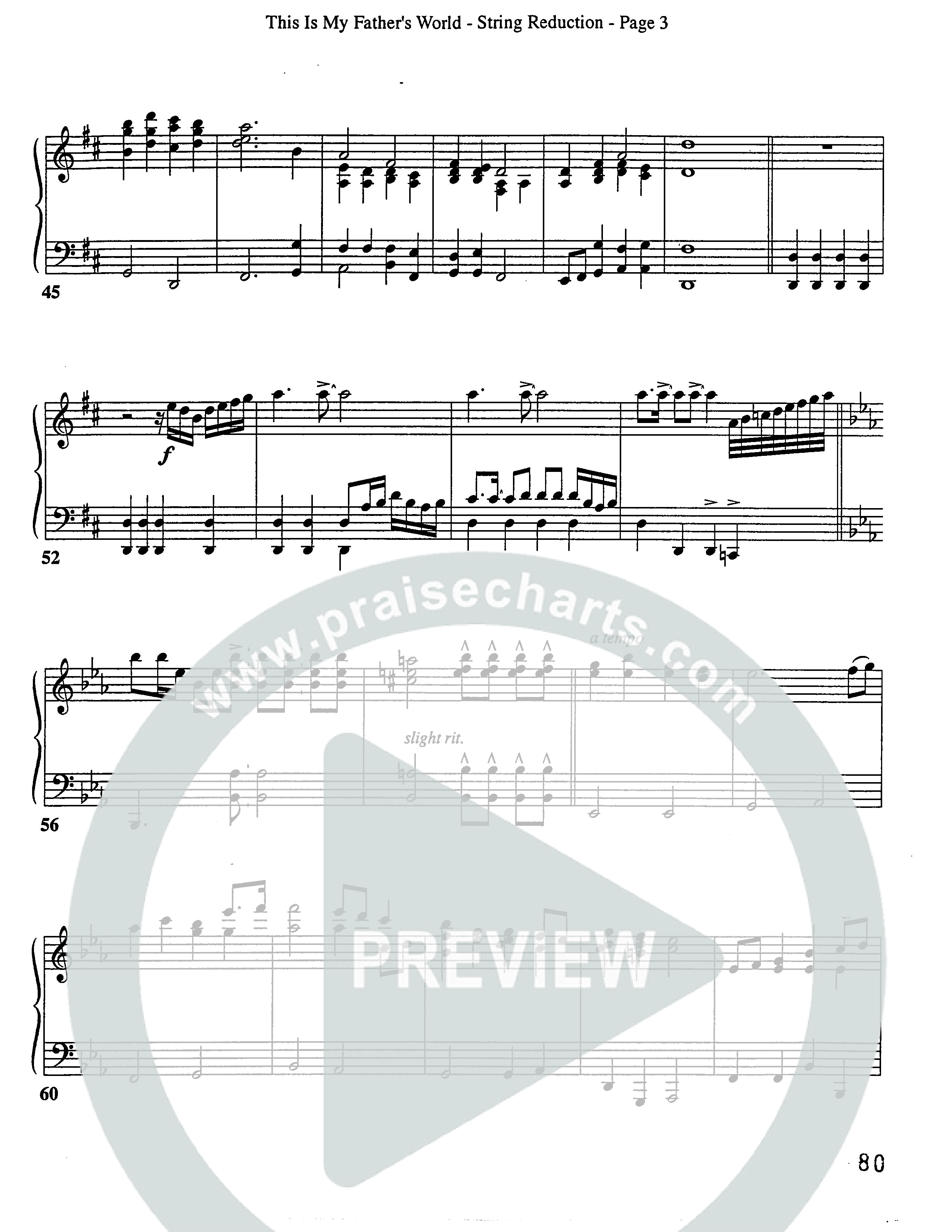 This Is My Father's World (Choral Anthem SATB) String Reduction (Word Music Choral / Orch. Lee Poquette)