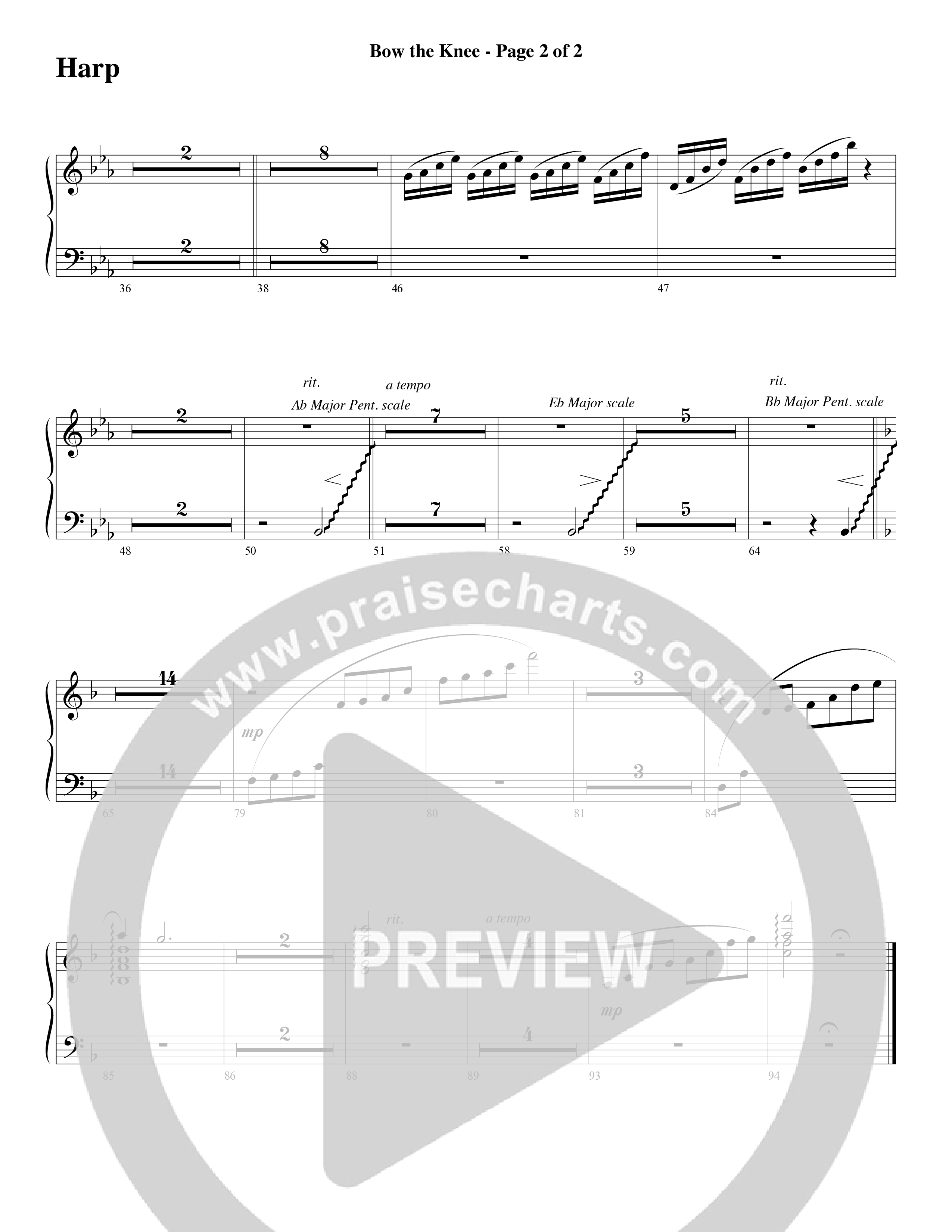 Bow The Knee (Choral Anthem SATB) Harp (Word Music Choral / Robert Sterling)