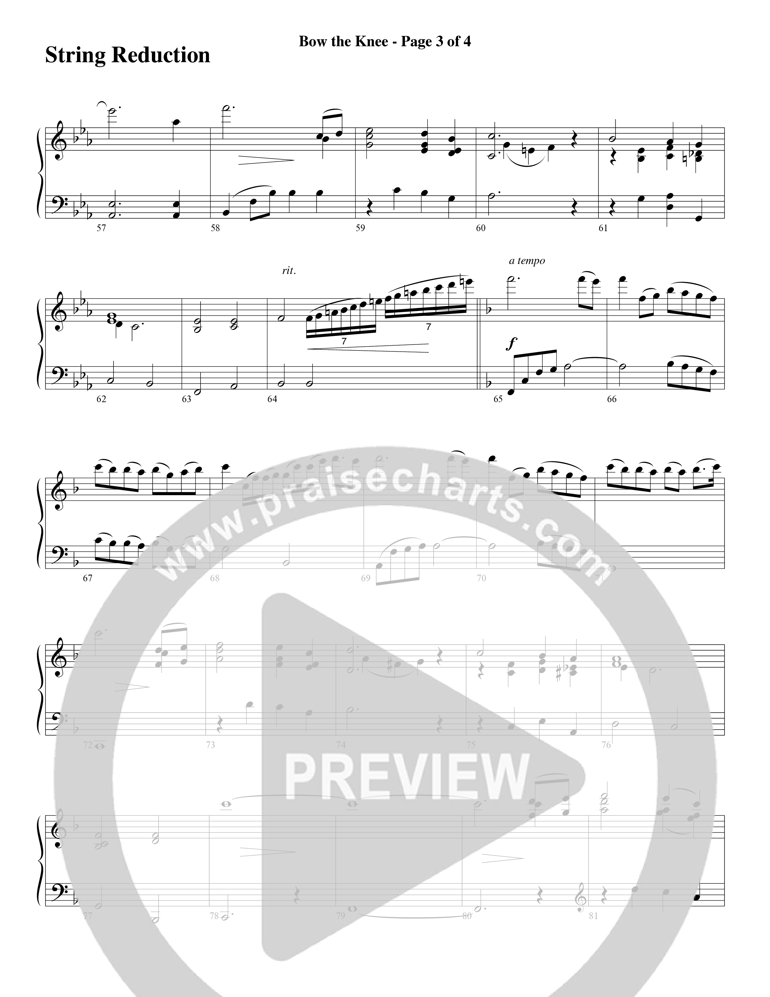 Bow The Knee (Choral Anthem SATB) String Reduction (Word Music Choral / Robert Sterling)