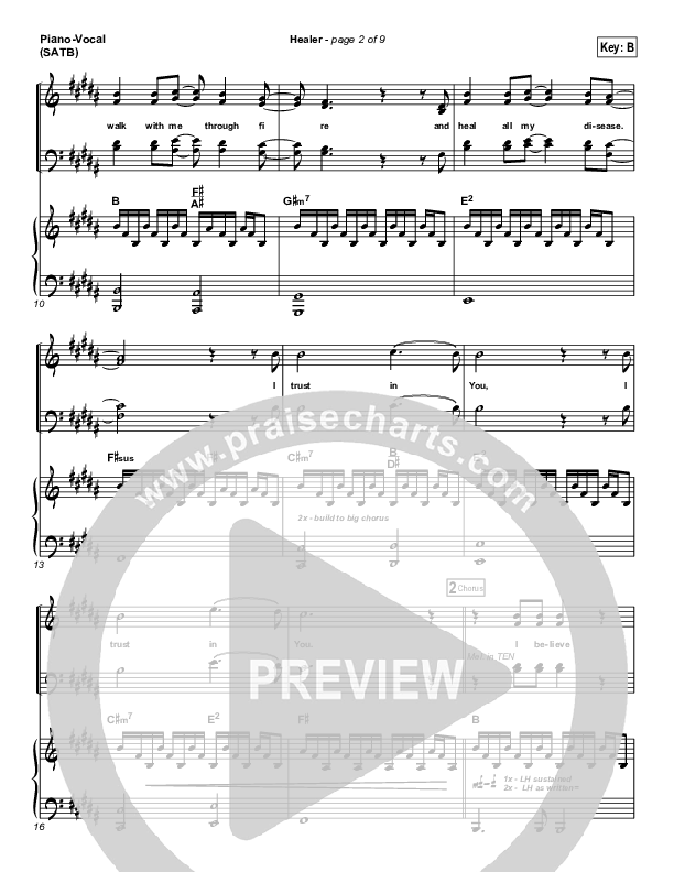 Healer Piano/Vocal (SATB) (Mike Guglielmucci)