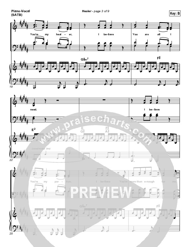 Healer Piano/Vocal (SATB) (Mike Guglielmucci)