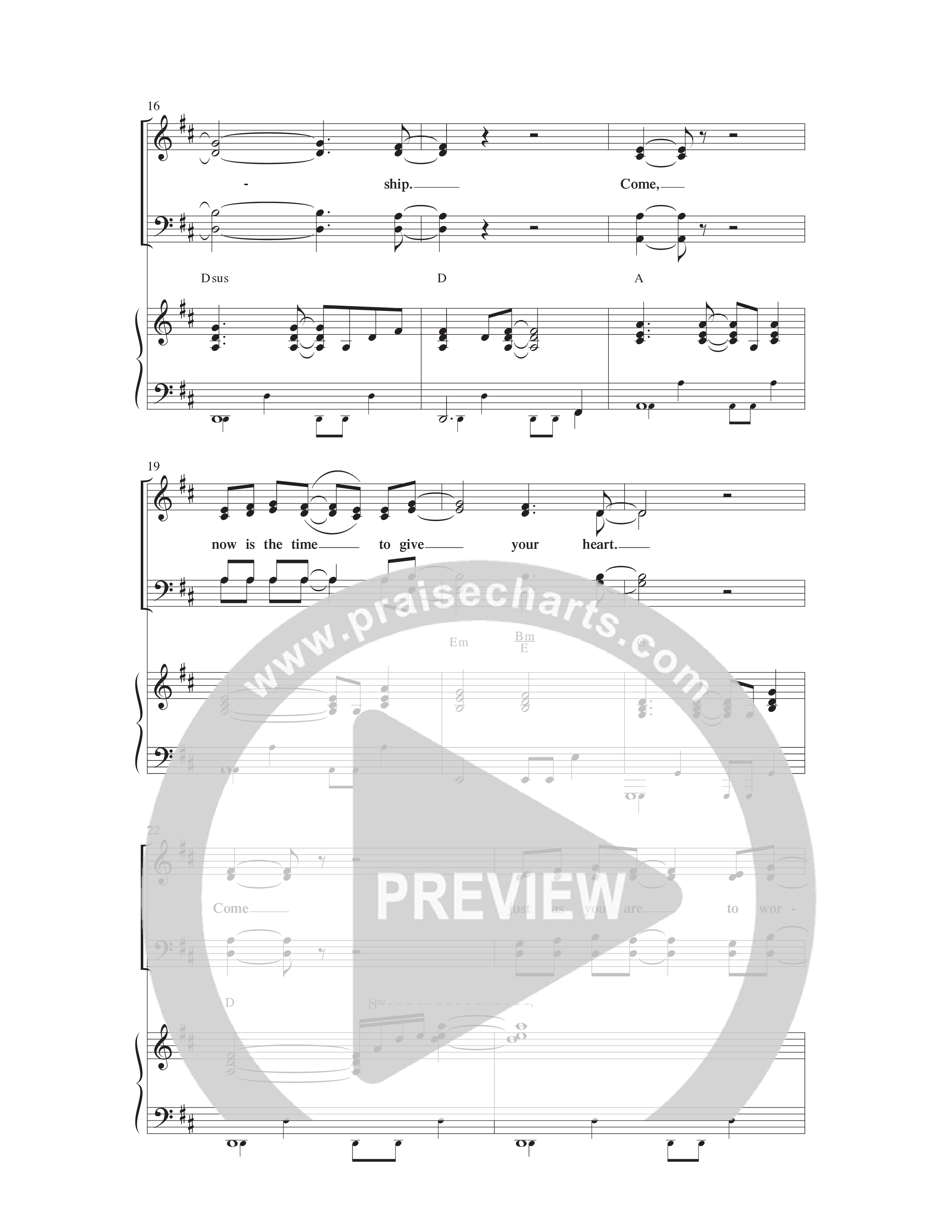 Come, Now Is The Time To Worship (Choral Anthem SATB) Anthem (SATB/Piano) (Word Music Choral / Robert Sterling)