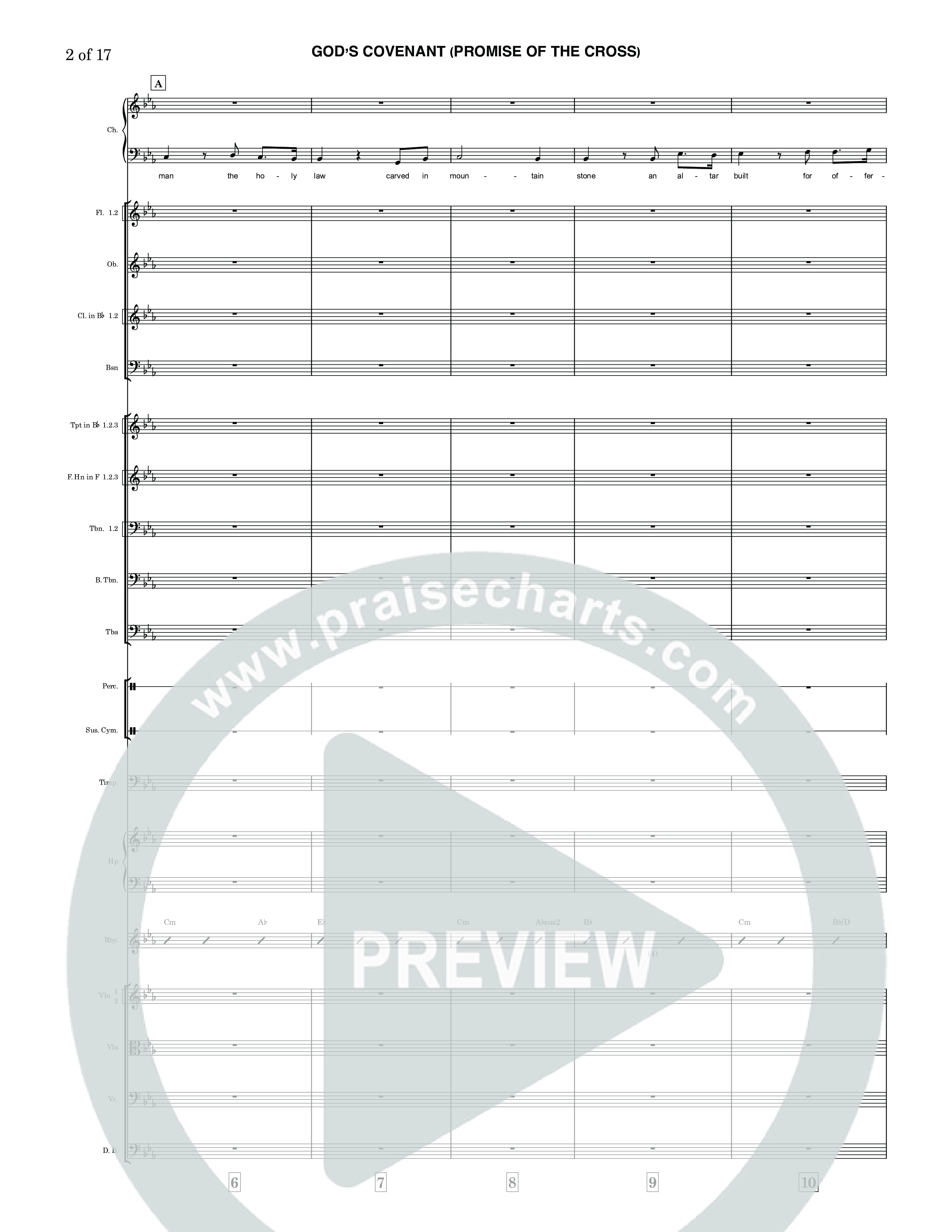 God's Covenant (Promise Of The Cross) (Choral Anthem SATB) Conductor's Score (Nathan Sennett / Debora Cahoon / Jaclynn Huse)