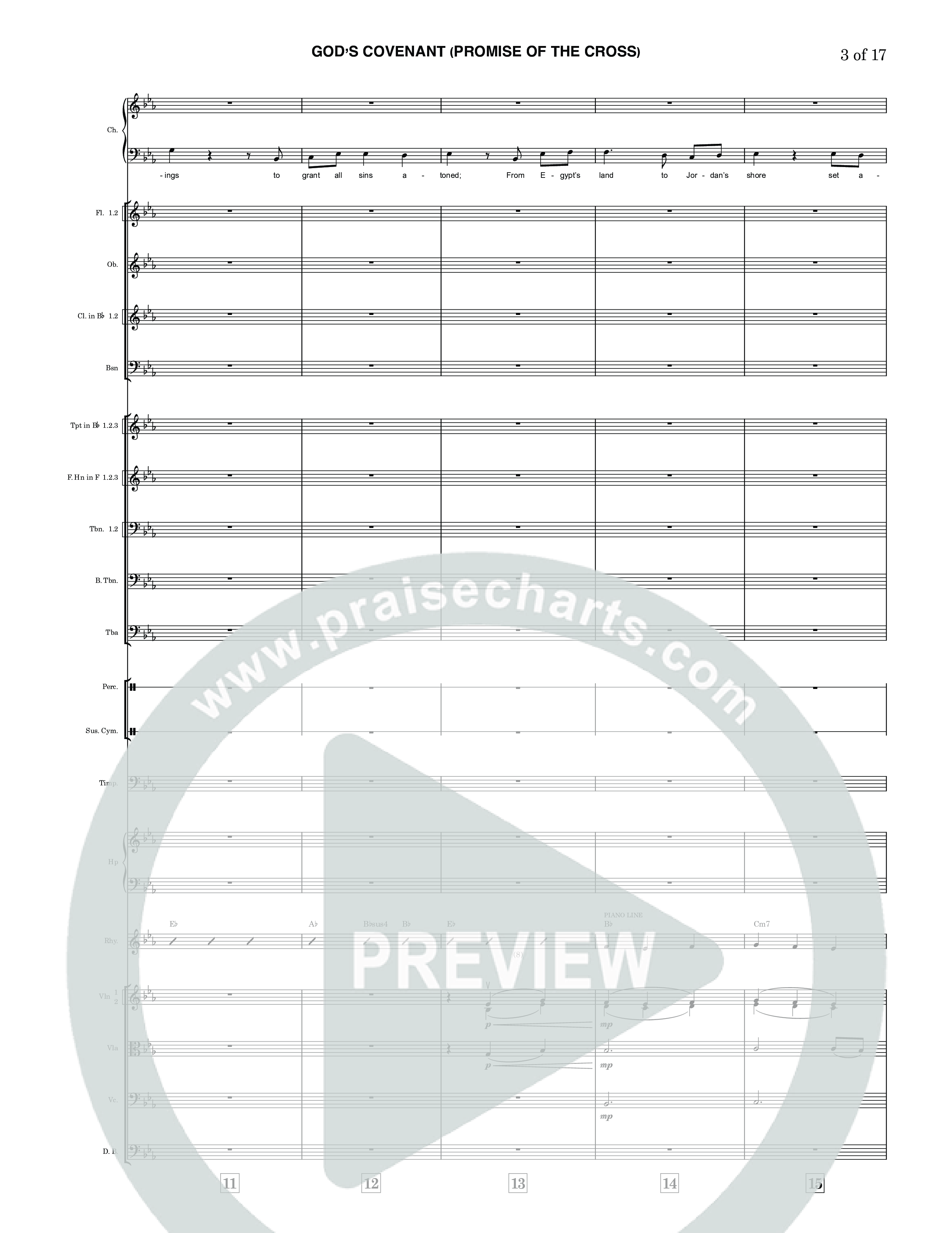 God's Covenant (Promise Of The Cross) (Choral Anthem SATB) Conductor's Score (Nathan Sennett / Debora Cahoon / Jaclynn Huse)