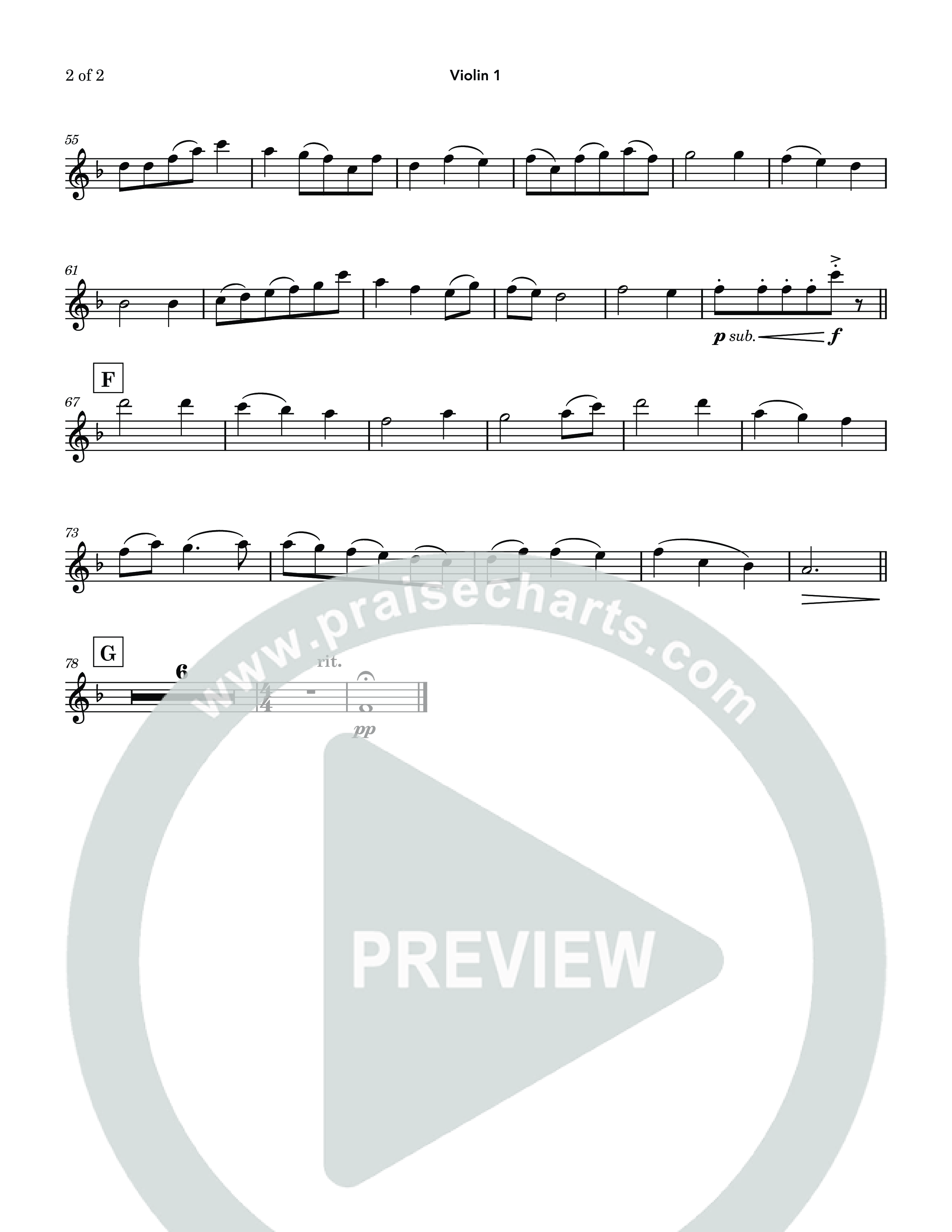 God's Covenant (Promise Of The Cross) (Choral Anthem SATB) Violin 1 (Nathan Sennett / Debora Cahoon / Jaclynn Huse)