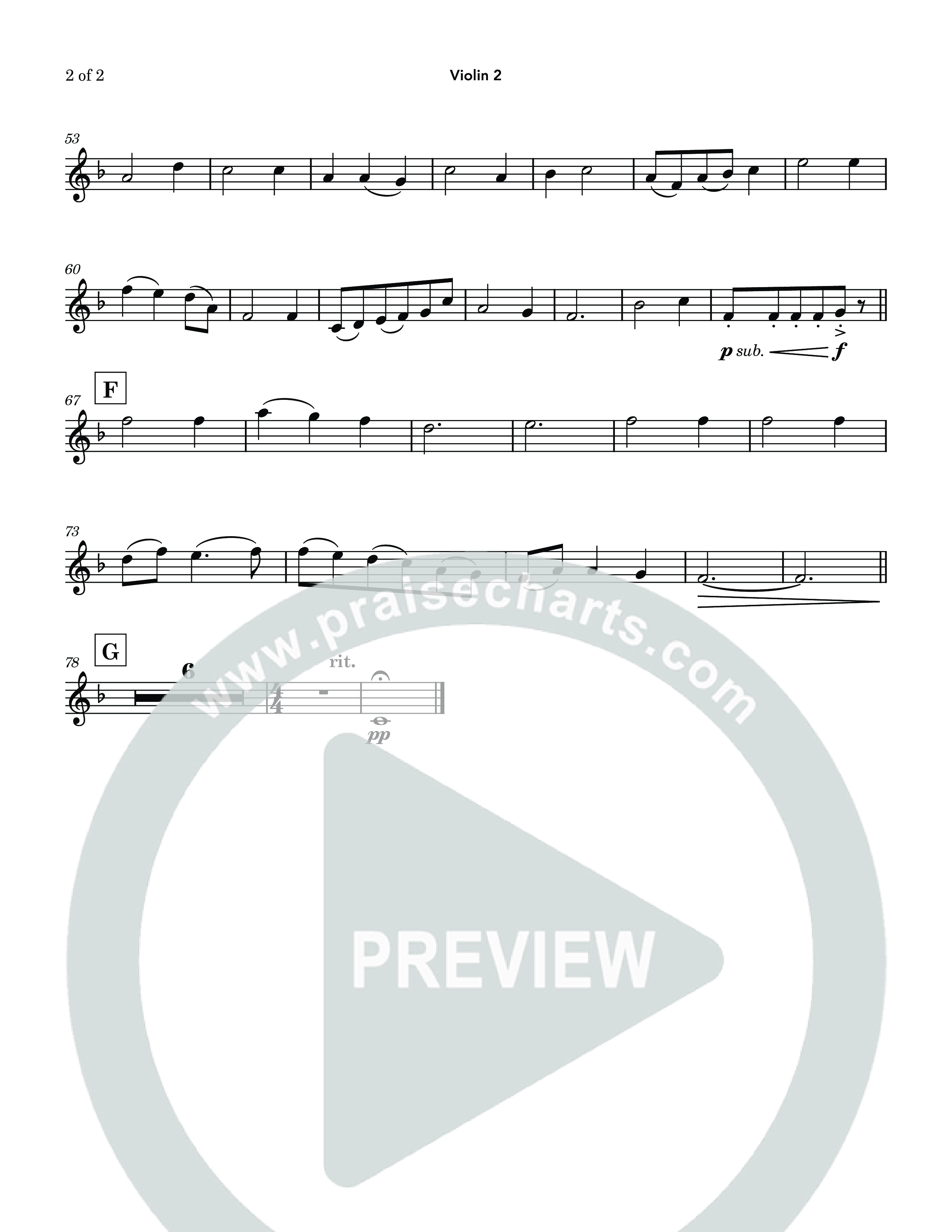God's Covenant (Promise Of The Cross) (Choral Anthem SATB) Violin 2 (Nathan Sennett / Debora Cahoon / Jaclynn Huse)