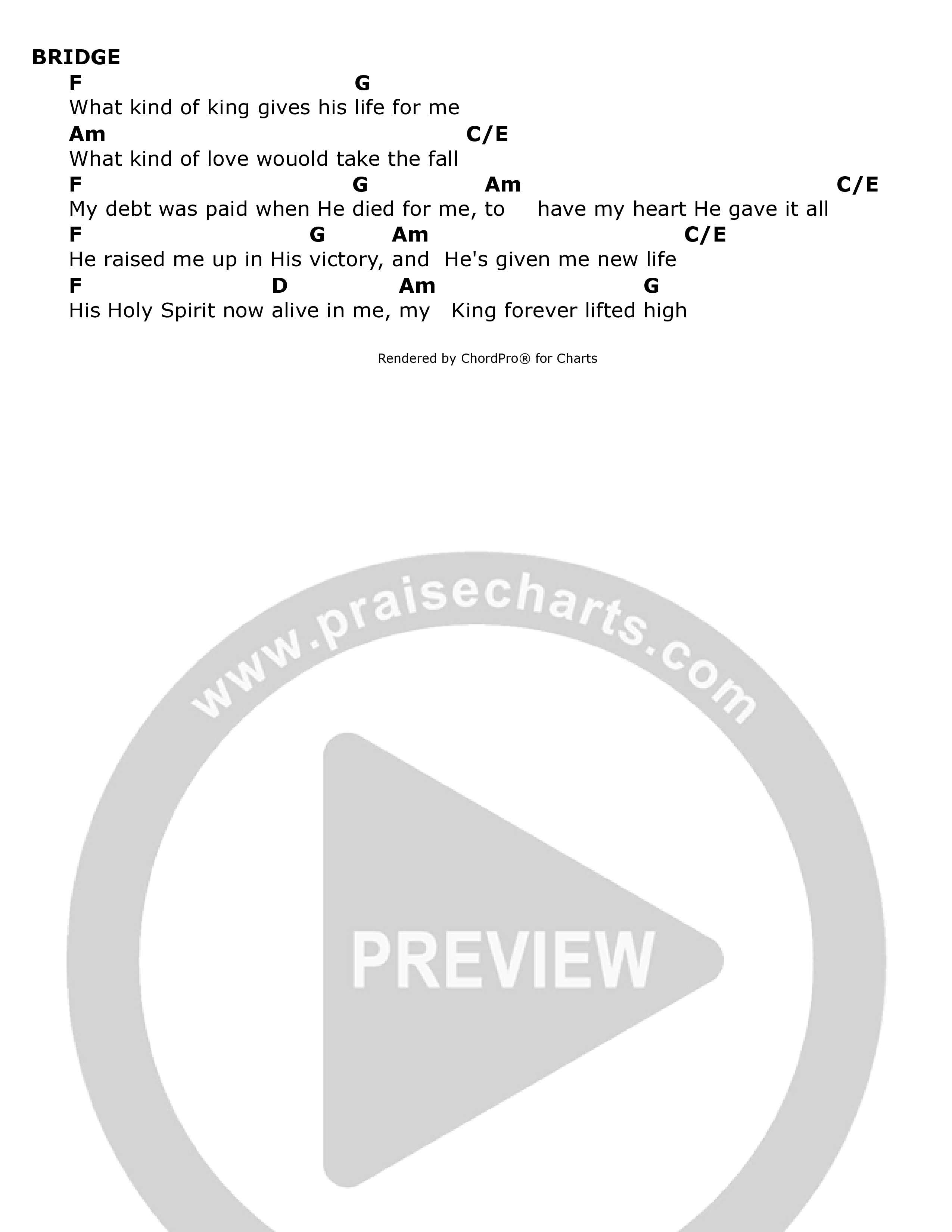 Christ My King Chord Chart (The Heights Worship)