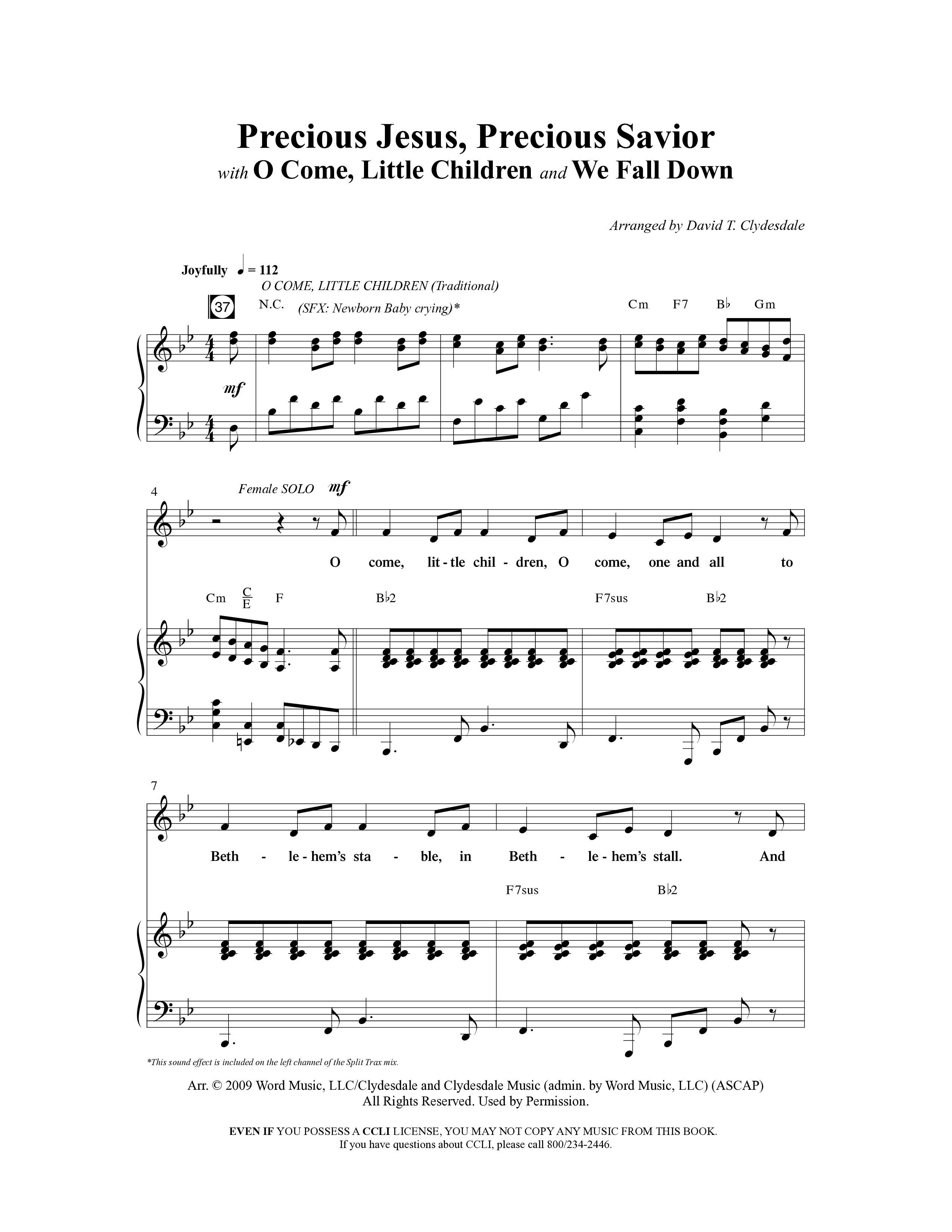 A Baby Changes Everything (16 Song Choral Collection) Song 10 (Piano SATB) (Arr. Deborah Craig-Claar / Arr. David Clydesdale)