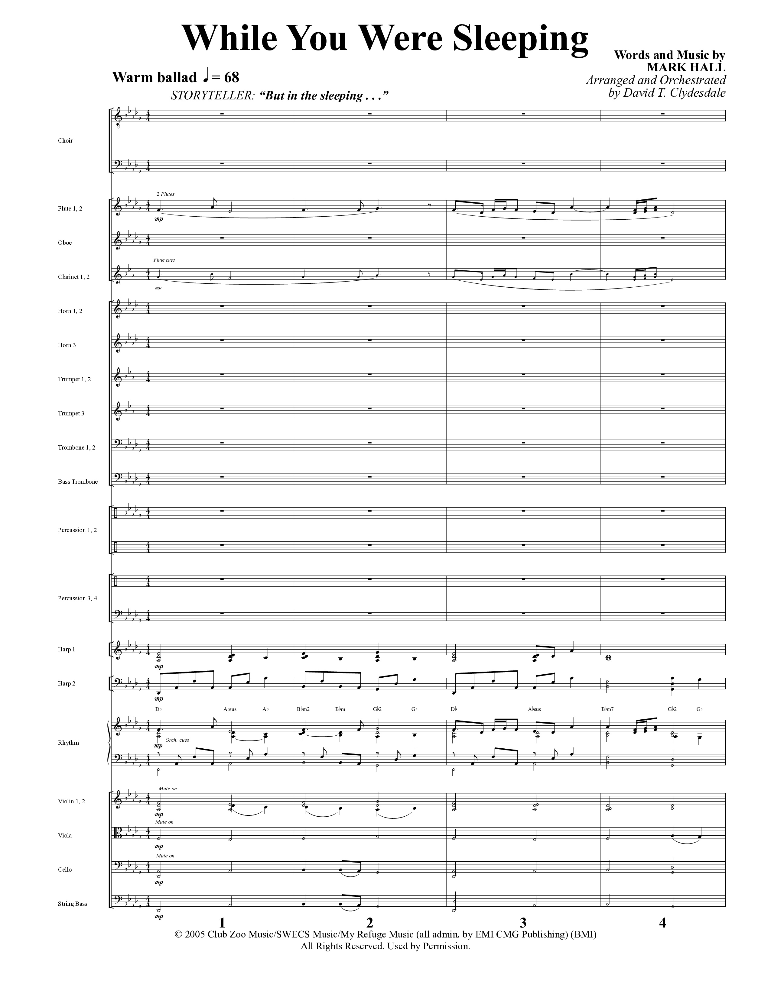 A Baby Changes Everything (16 Song Choral Collection) Song 11 (Orchestration) (Arr. Deborah Craig-Claar / Arr. David Clydesdale)
