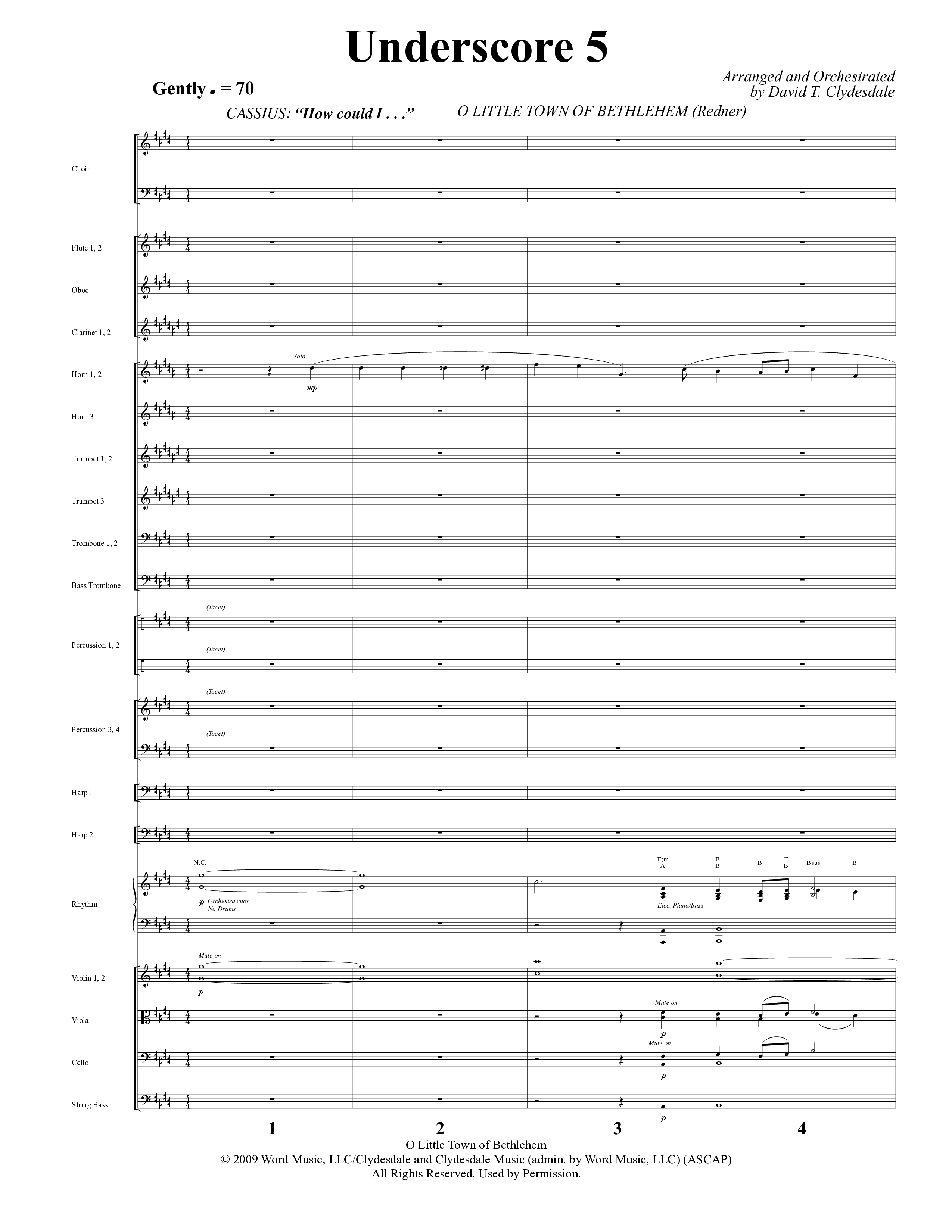 A Baby Changes Everything (16 Song Choral Collection) Song 13 (Orchestration) (Arr. Deborah Craig-Claar / Arr. David Clydesdale)