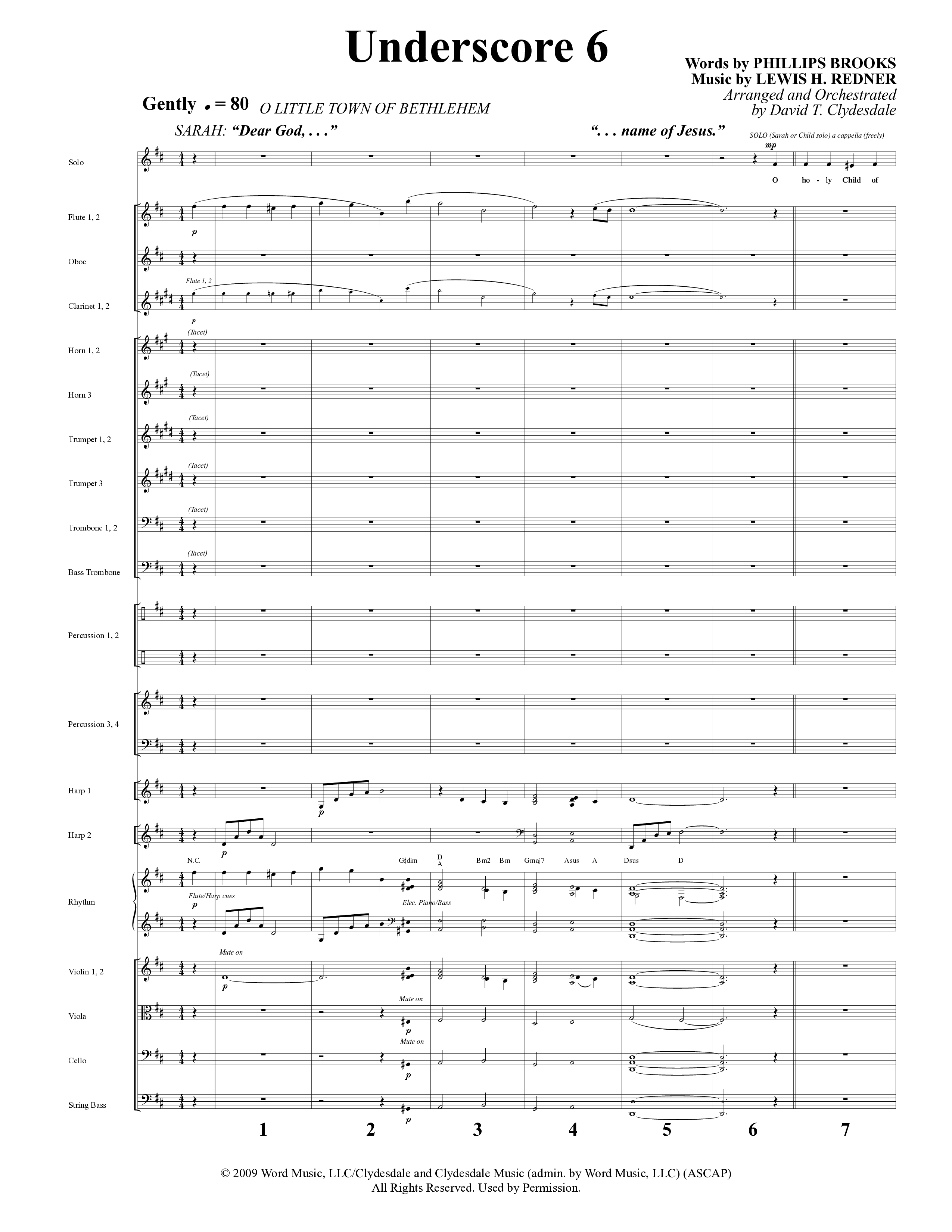 A Baby Changes Everything (16 Song Choral Collection) Song 15 (Orchestration) (Arr. Deborah Craig-Claar / Arr. David Clydesdale)