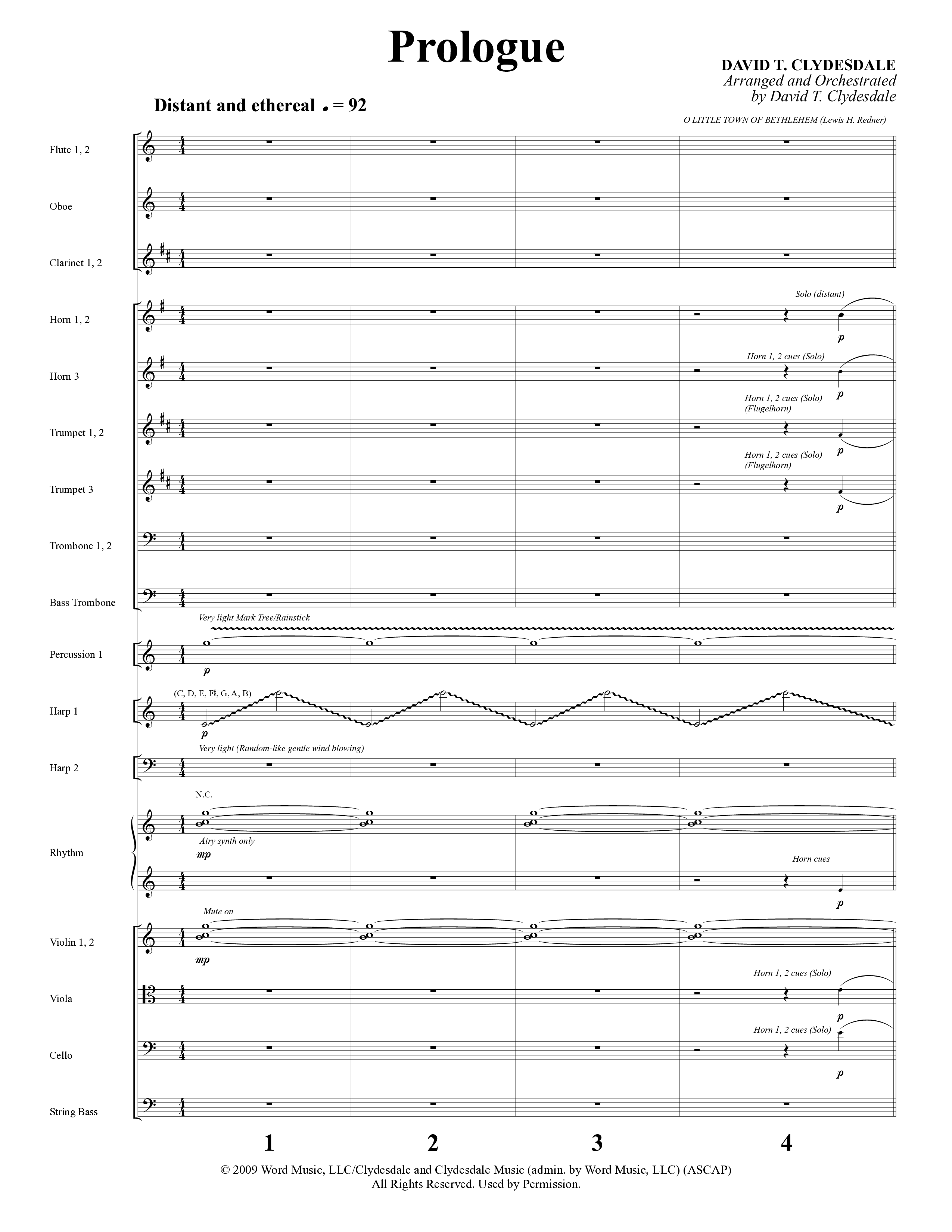 A Baby Changes Everything (16 Song Choral Collection) Orchestrations (SATB) (Arr. Deborah Craig-Claar / Arr. David Clydesdale)