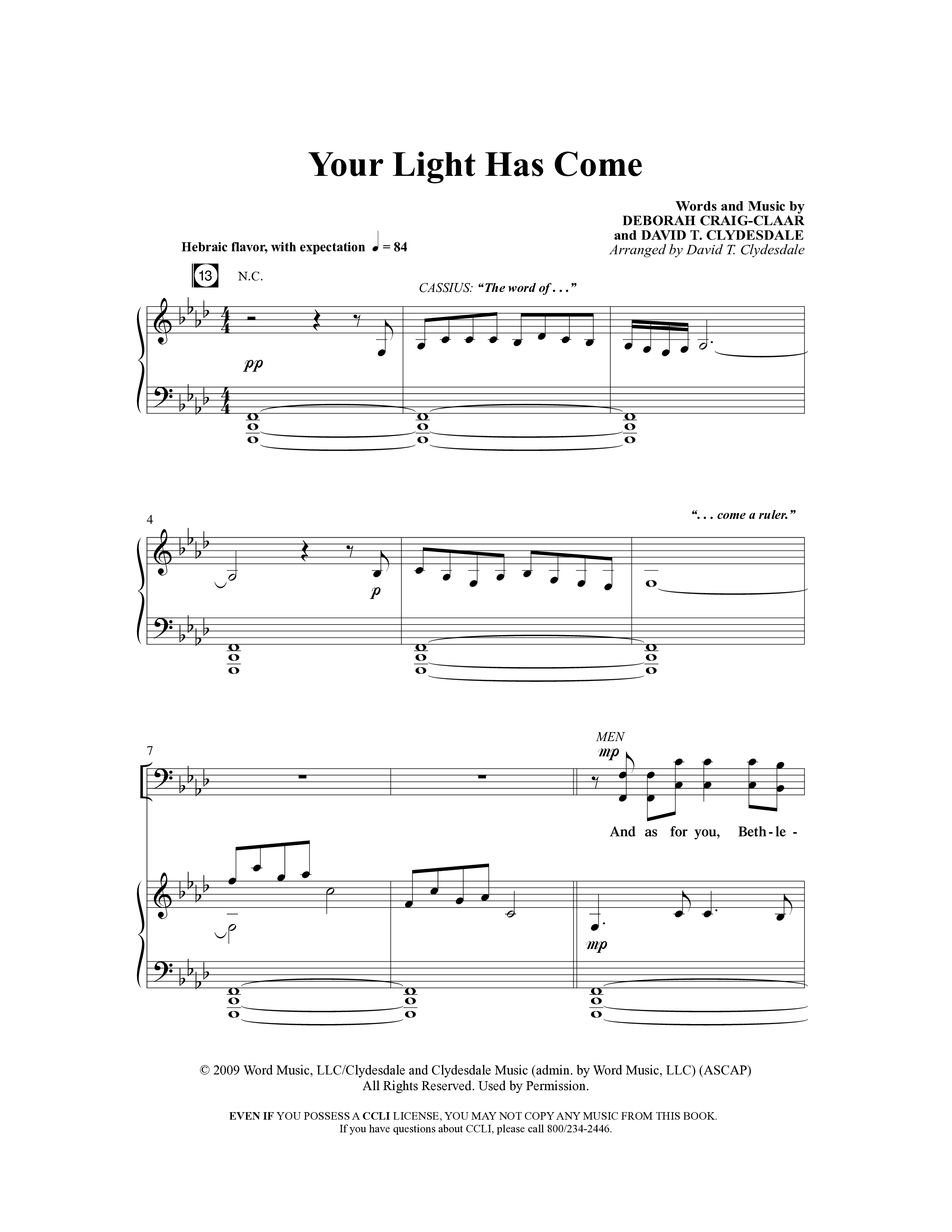 A Baby Changes Everything (16 Song Choral Collection) Song 4 (Piano SATB) (Arr. Deborah Craig-Claar / Arr. David Clydesdale)