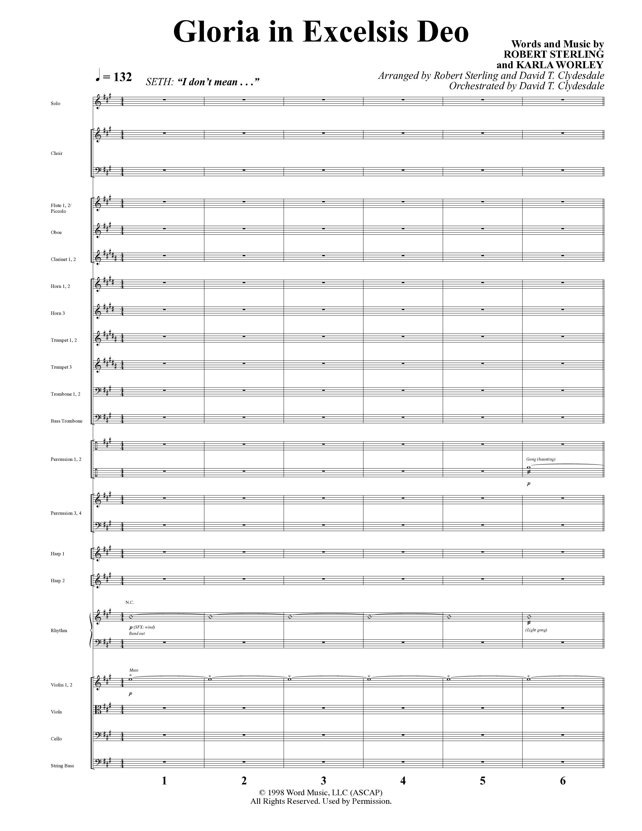 A Baby Changes Everything (16 Song Choral Collection) Song 8 (Orchestration) (Arr. Deborah Craig-Claar / Arr. David Clydesdale)