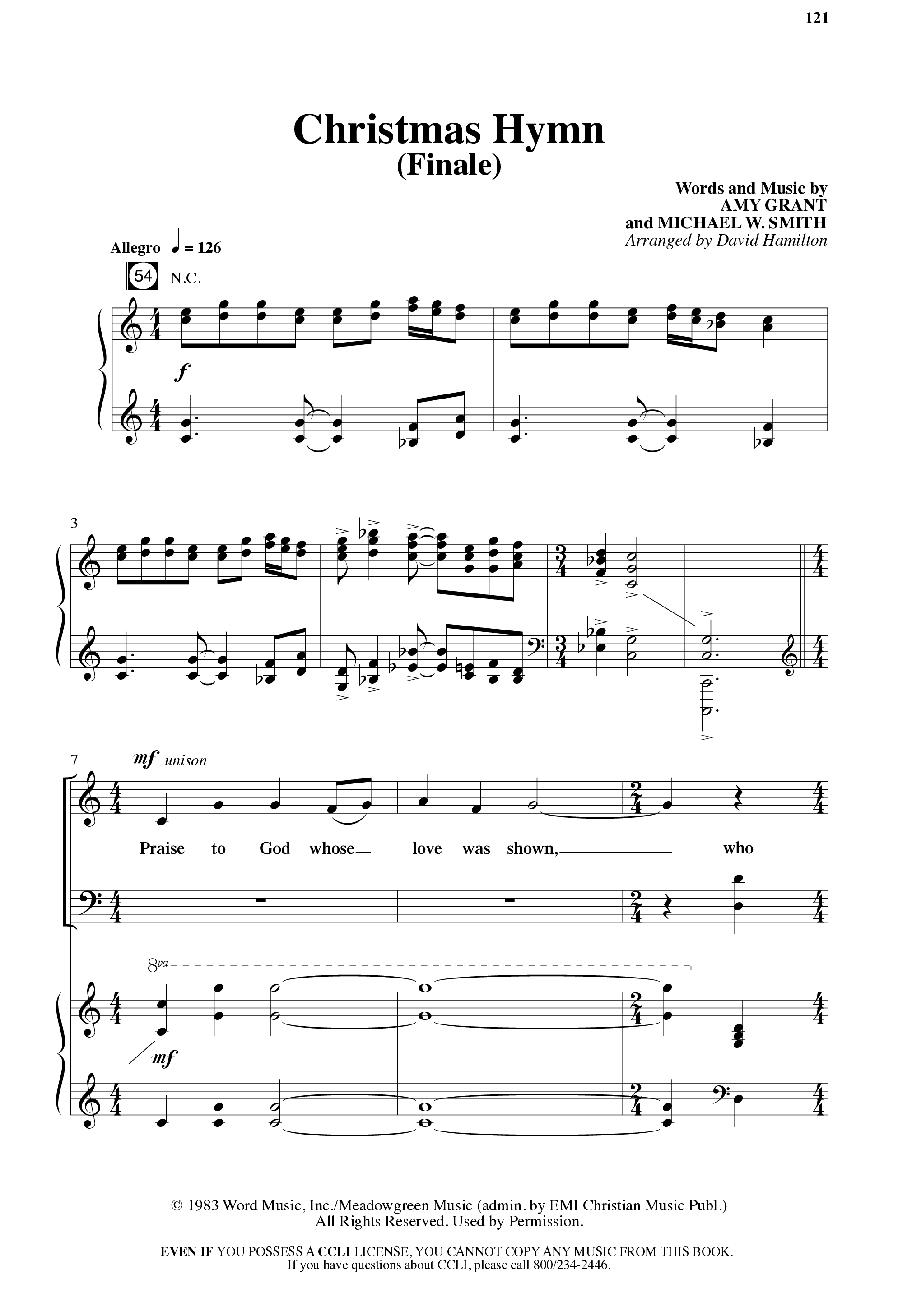 Agnus Dei (12 Song Choral Collection) Song 12 (Piano SATB) (Arr. David Hamilton / Arr. Dennis Worley / Arr. Karla Worley)