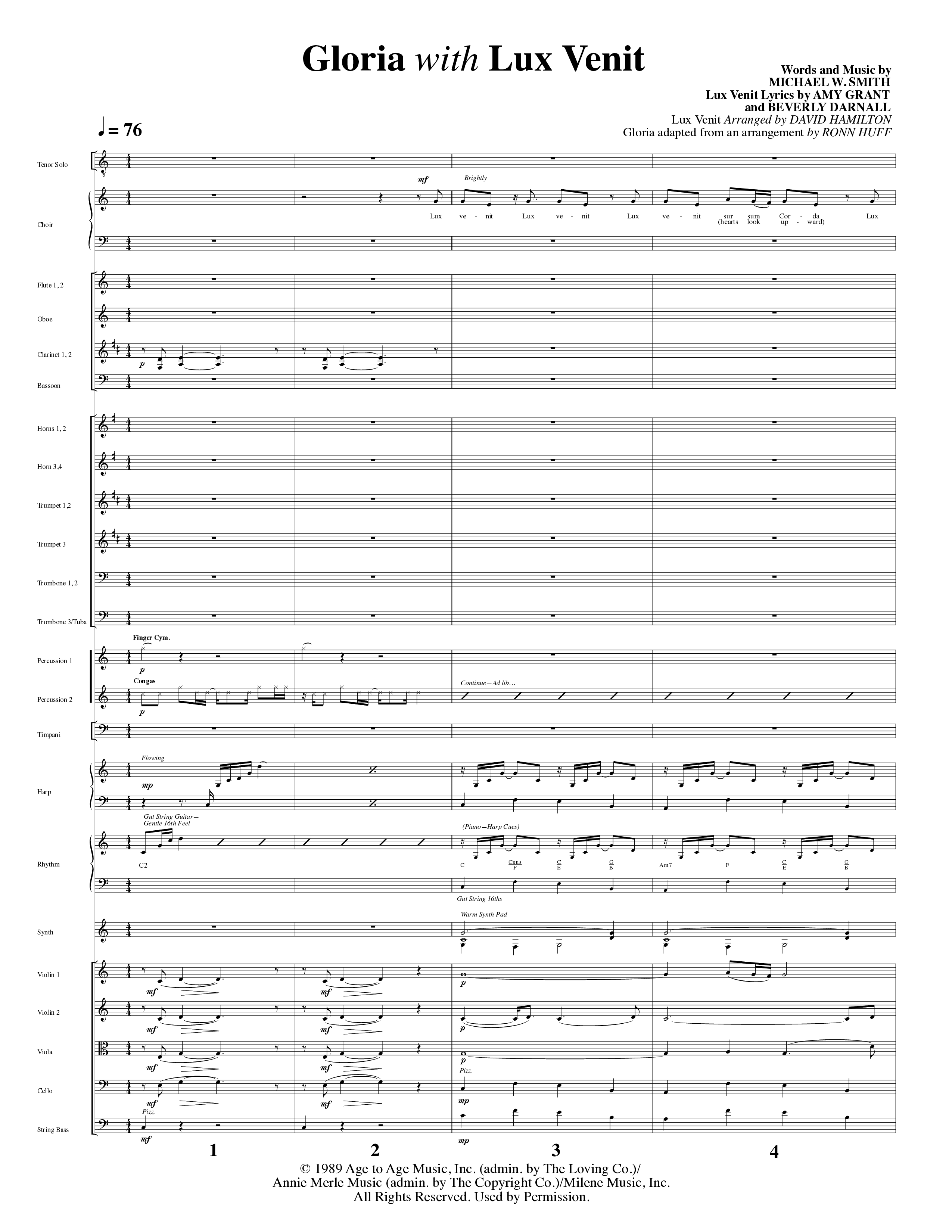 Agnus Dei (12 Song Choral Collection) Song 6 (Orchestration) (Arr. David Hamilton / Arr. Dennis Worley / Arr. Karla Worley)
