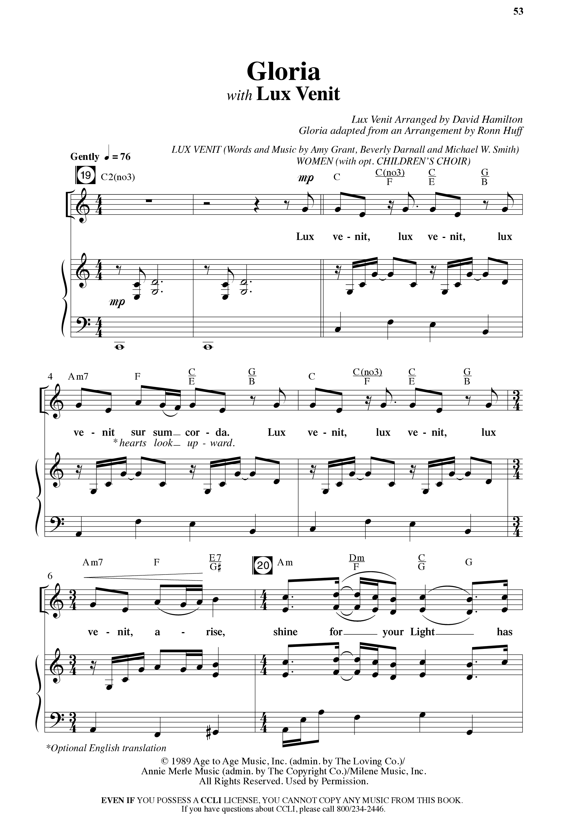 Agnus Dei (12 Song Choral Collection) Song 6 (Piano SATB) (Arr. David Hamilton / Arr. Dennis Worley / Arr. Karla Worley)
