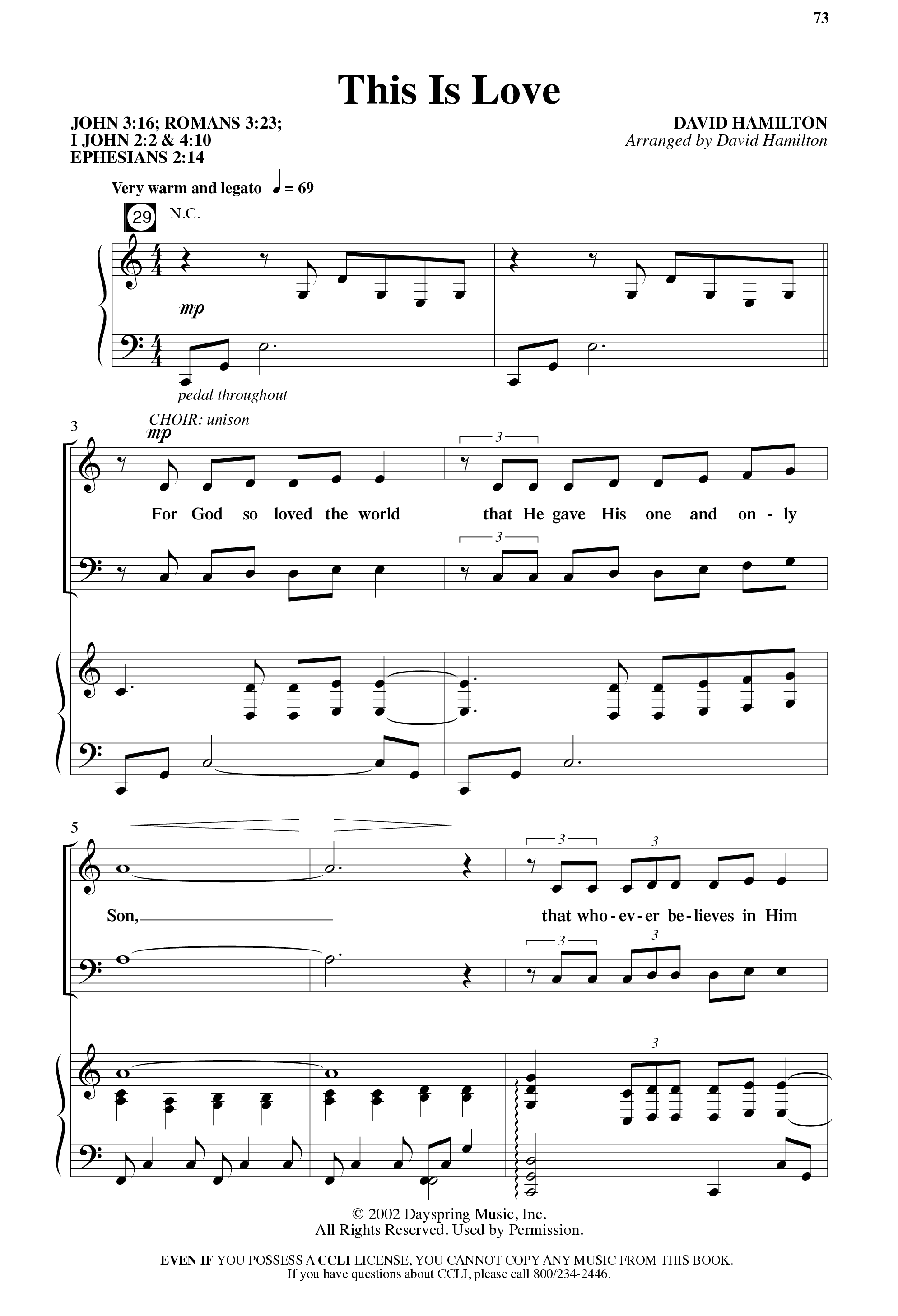 Agnus Dei (12 Song Choral Collection) Song 7 (Piano SATB) (Arr. David Hamilton / Arr. Dennis Worley / Arr. Karla Worley)