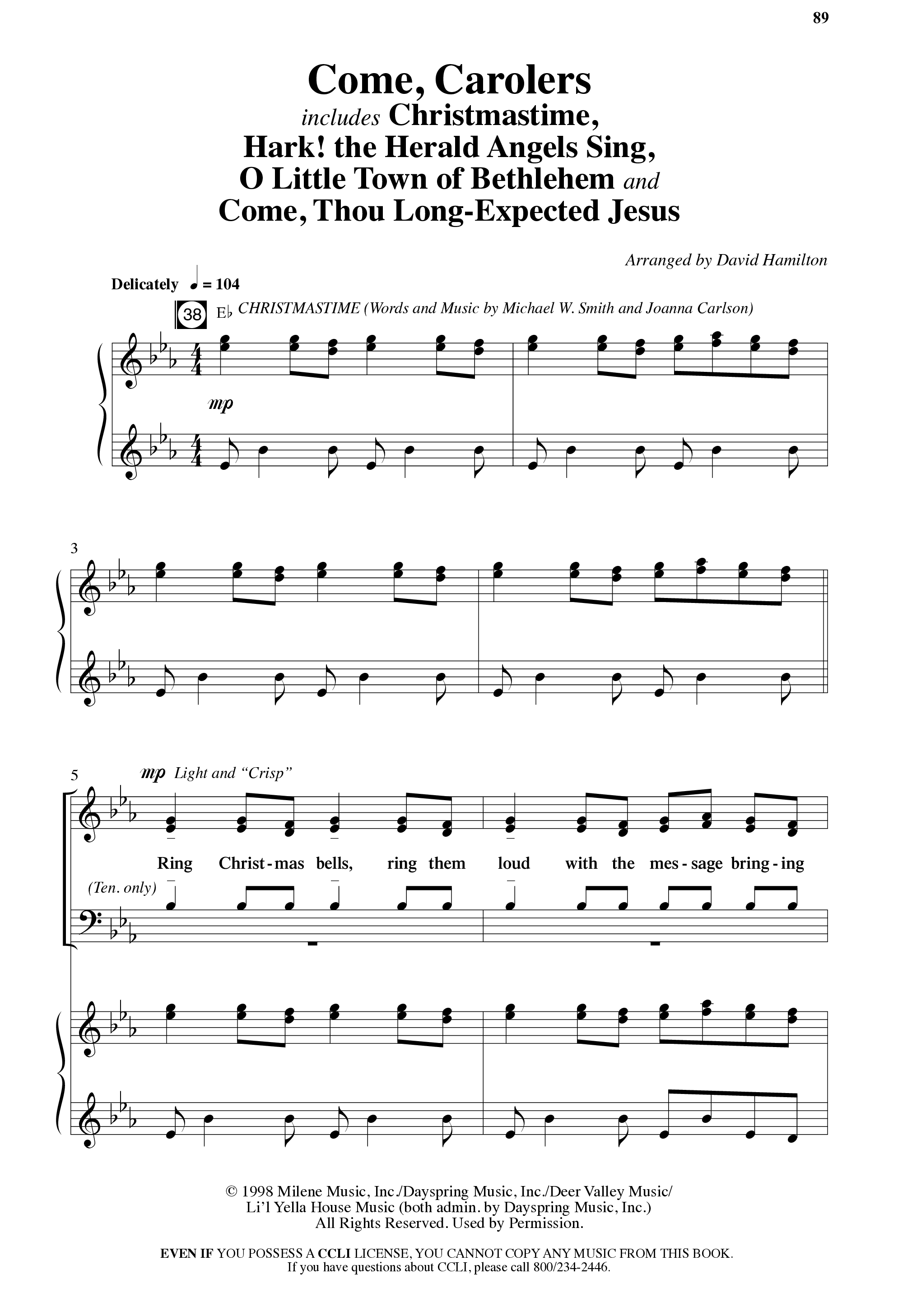 Agnus Dei (12 Song Choral Collection) Song 9 (Piano SATB) (Arr. David Hamilton / Arr. Dennis Worley / Arr. Karla Worley)