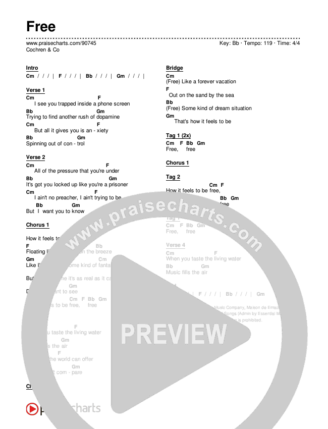 Free Chords & Lyrics (Cochren & Co)