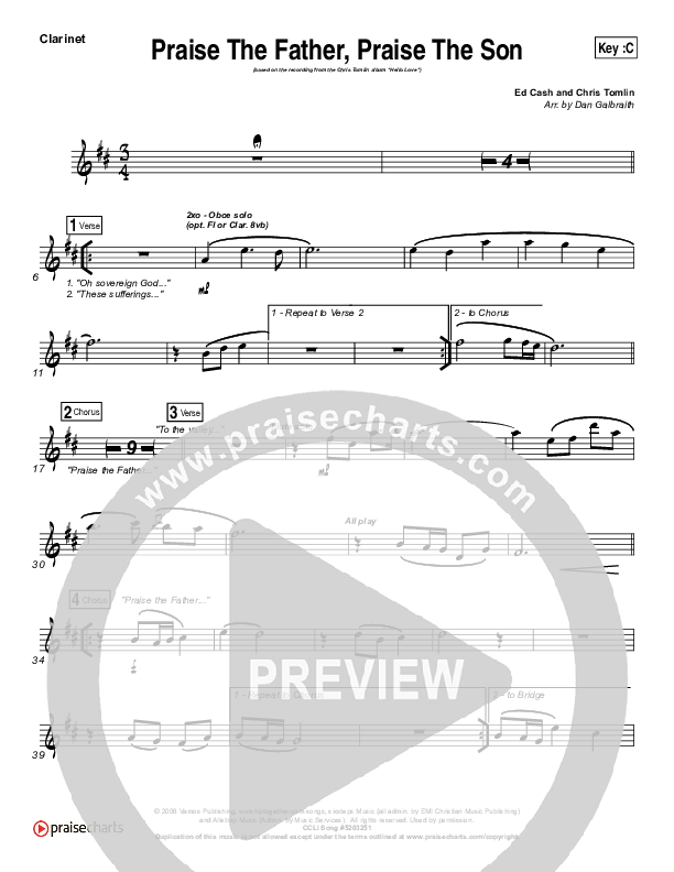 Praise The Father Praise The Son Wind Pack (Chris Tomlin)