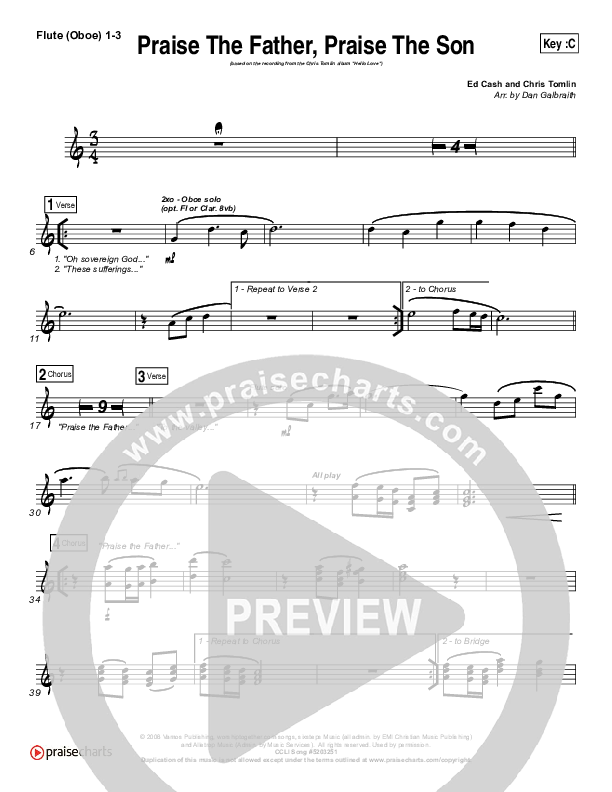 Praise The Father Praise The Son Wind Pack (Chris Tomlin)