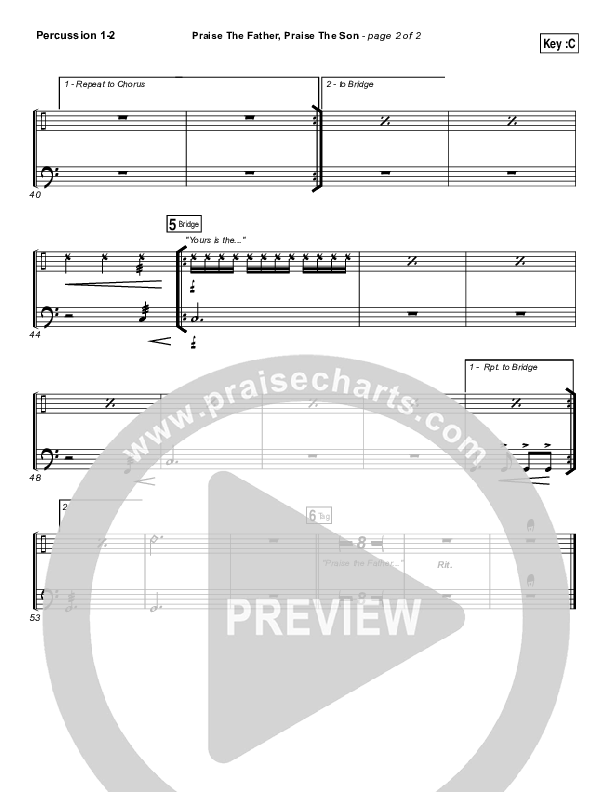 Praise The Father Praise The Son Percussion (Chris Tomlin)